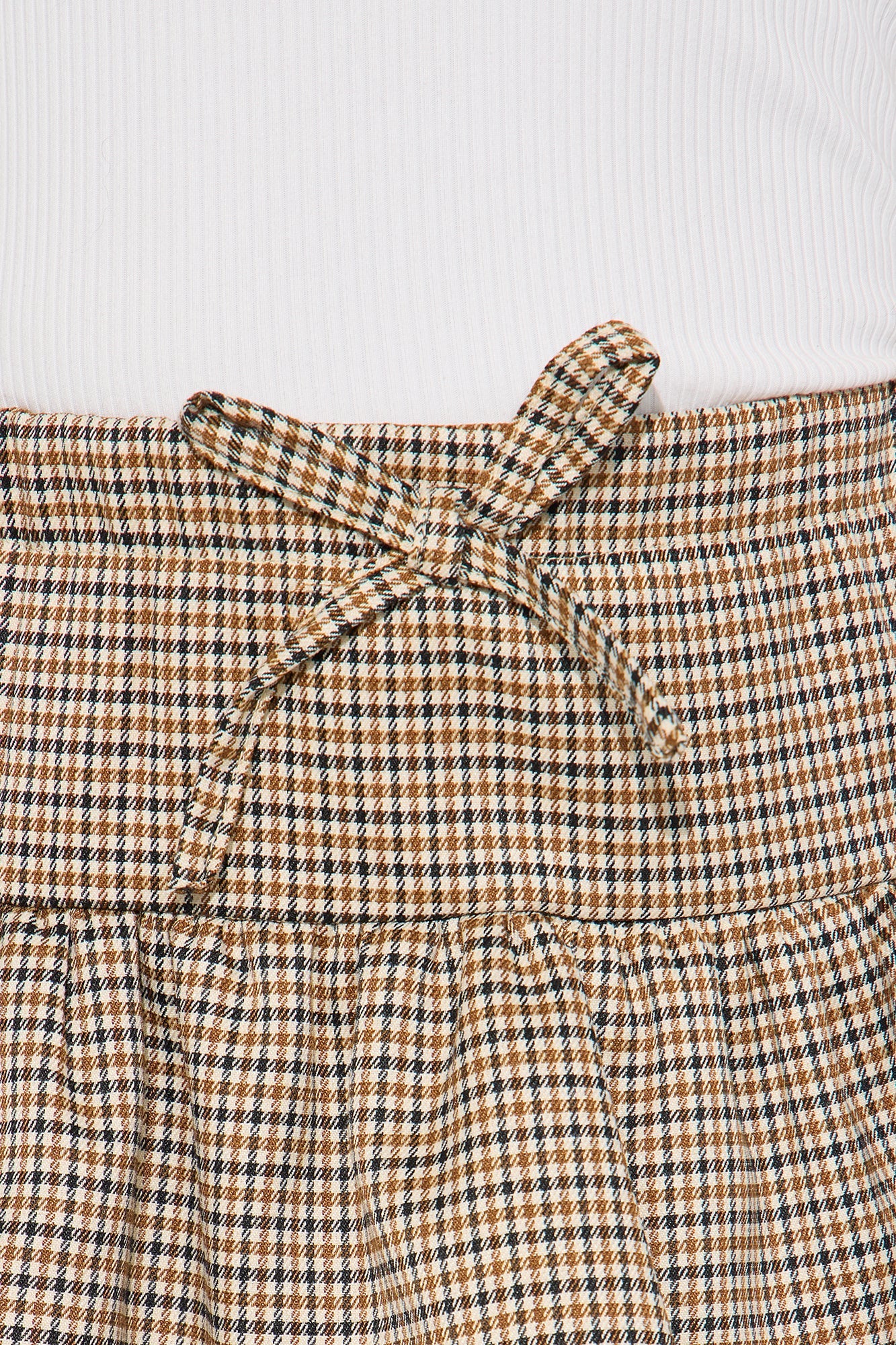 Mini Anastasia Plaid Tiered Ruffle Skort - Khaki/combo