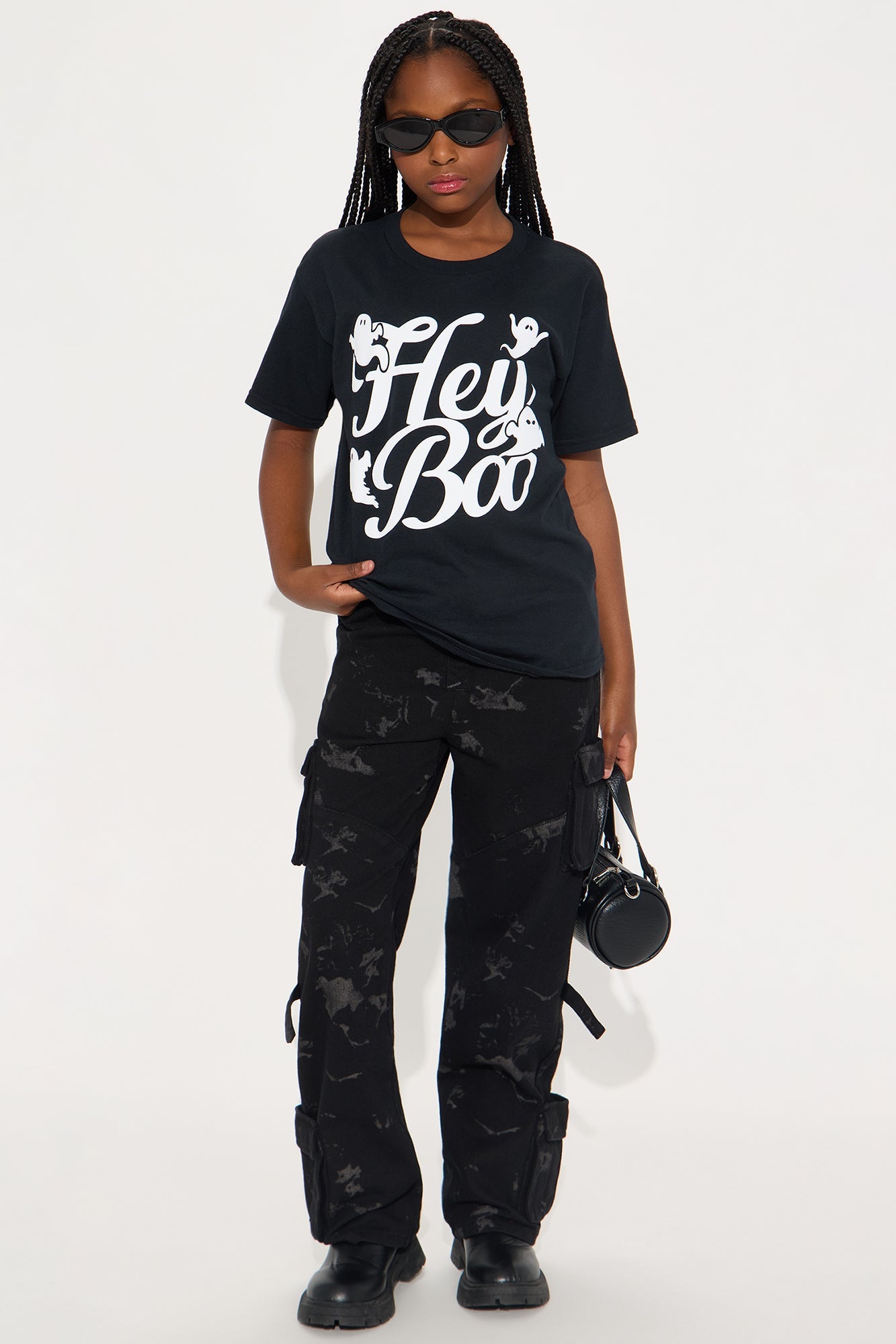 Mini Level You Up Mineral Wash Cargo Pant - Black/combo