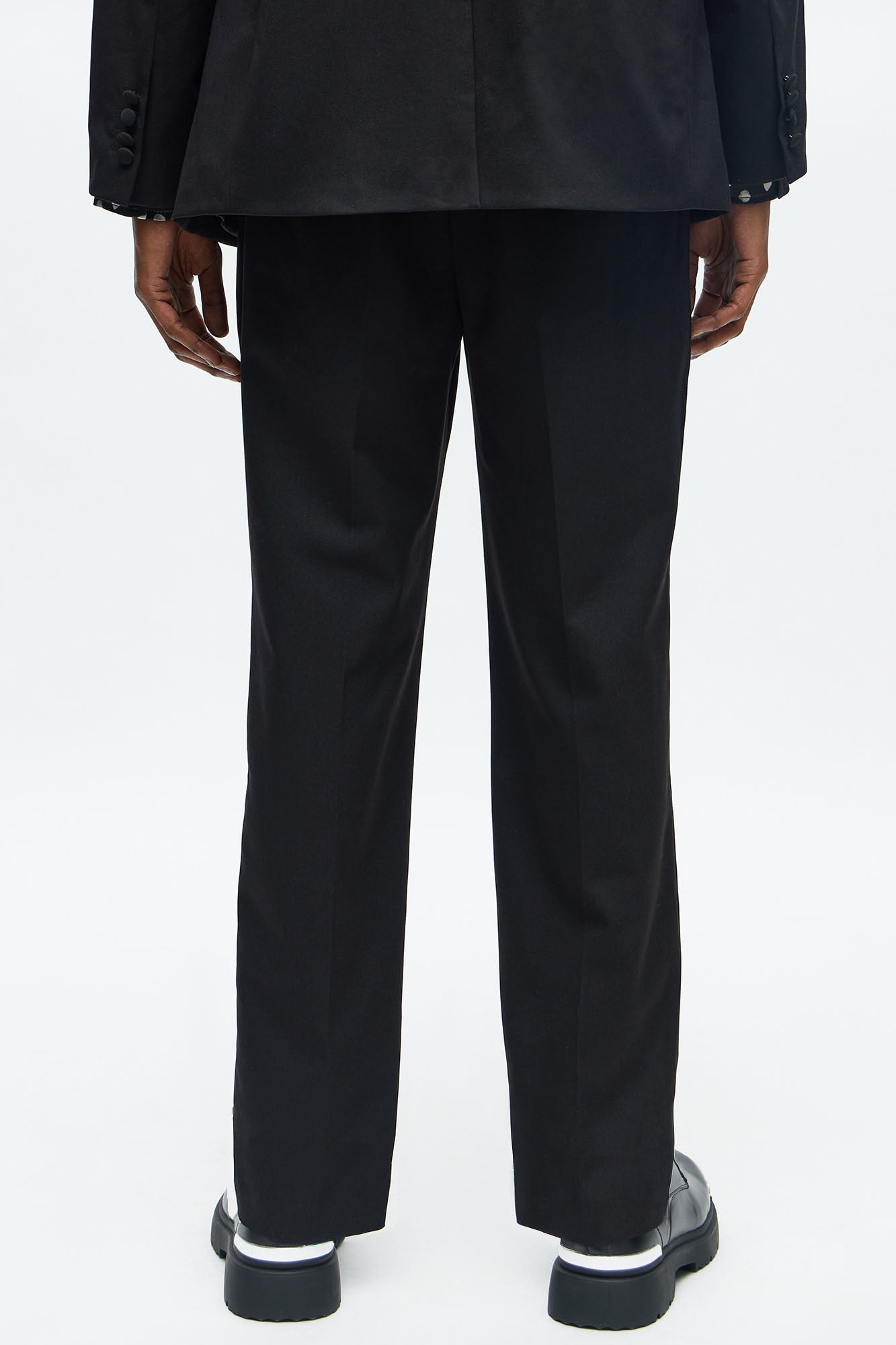 Slim Lafayette Pleated Trouser - Black