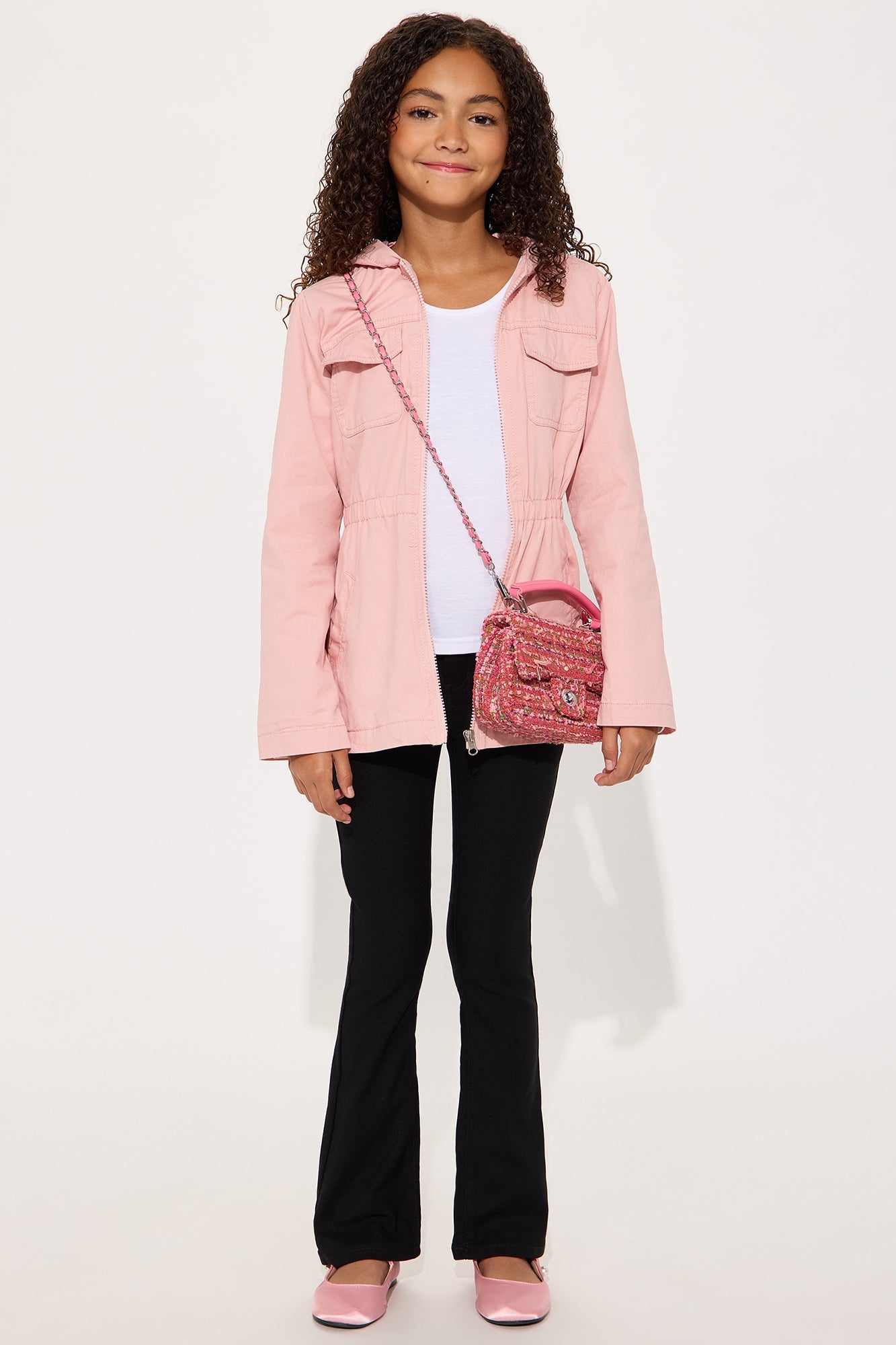 Mini Embrace The Warmth Twill Jacket - Mauve