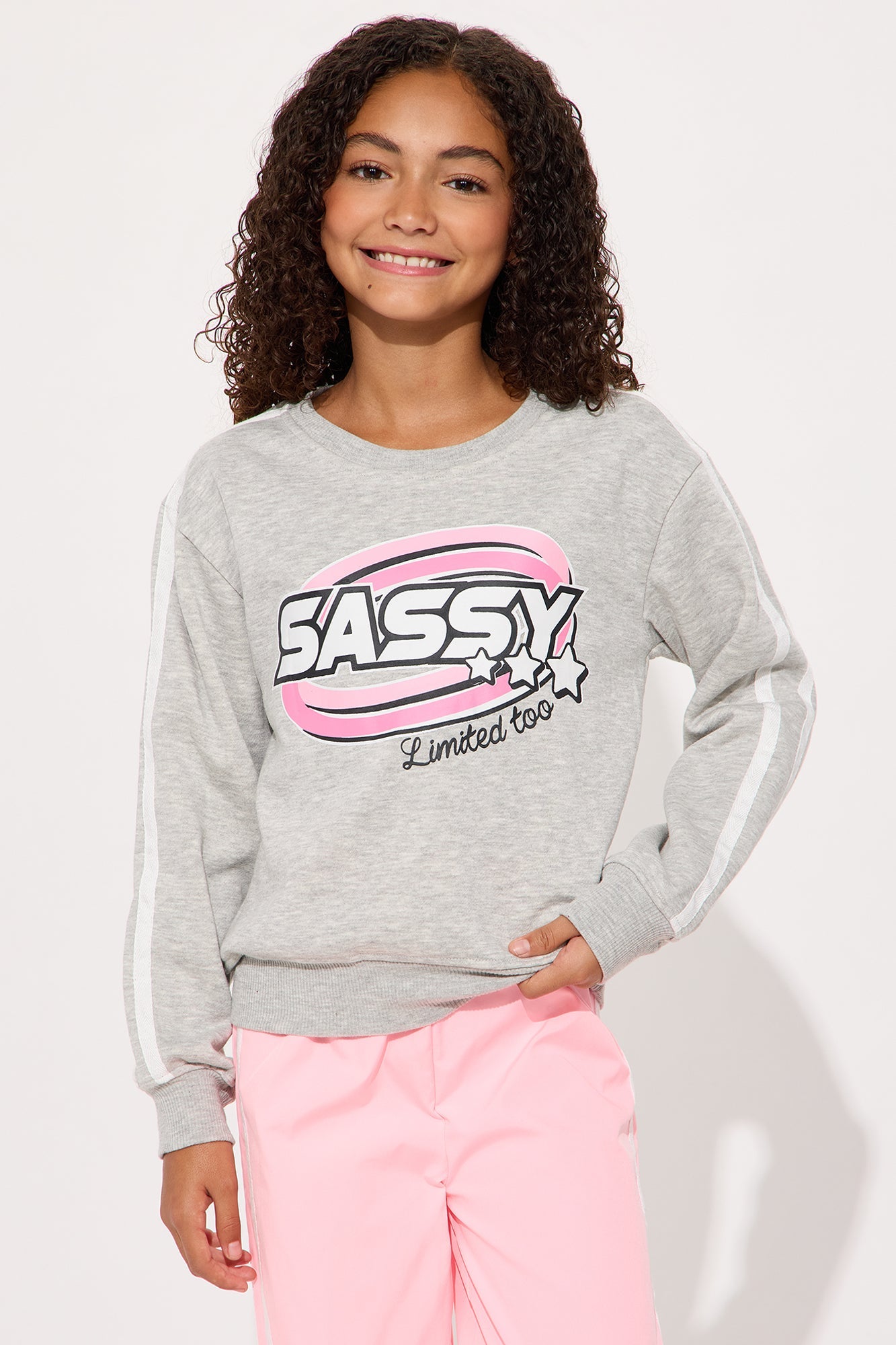 Mini Simply Sassy Pant Set - Heather/Combo