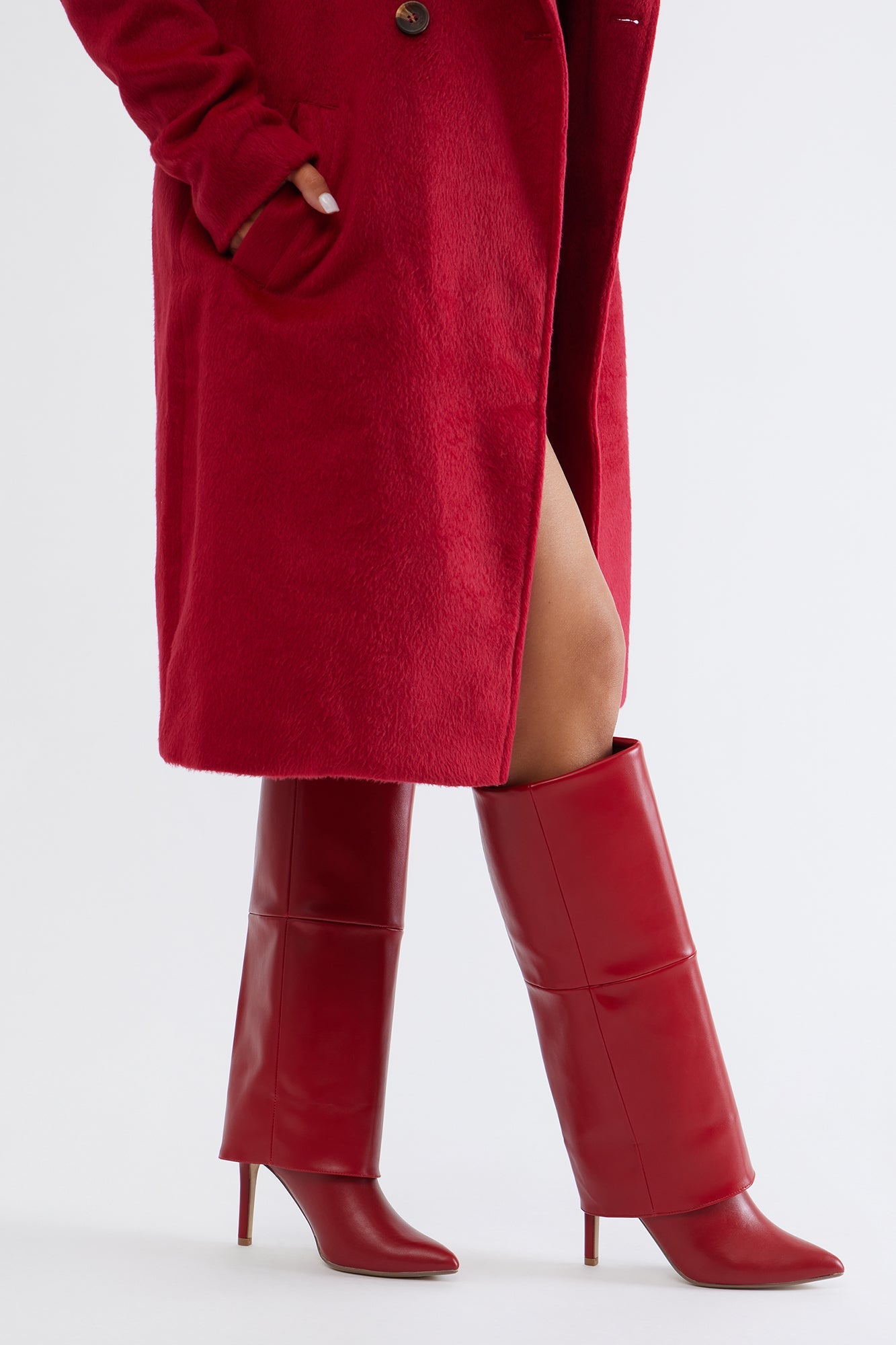 Jace Overlay Boots - Red