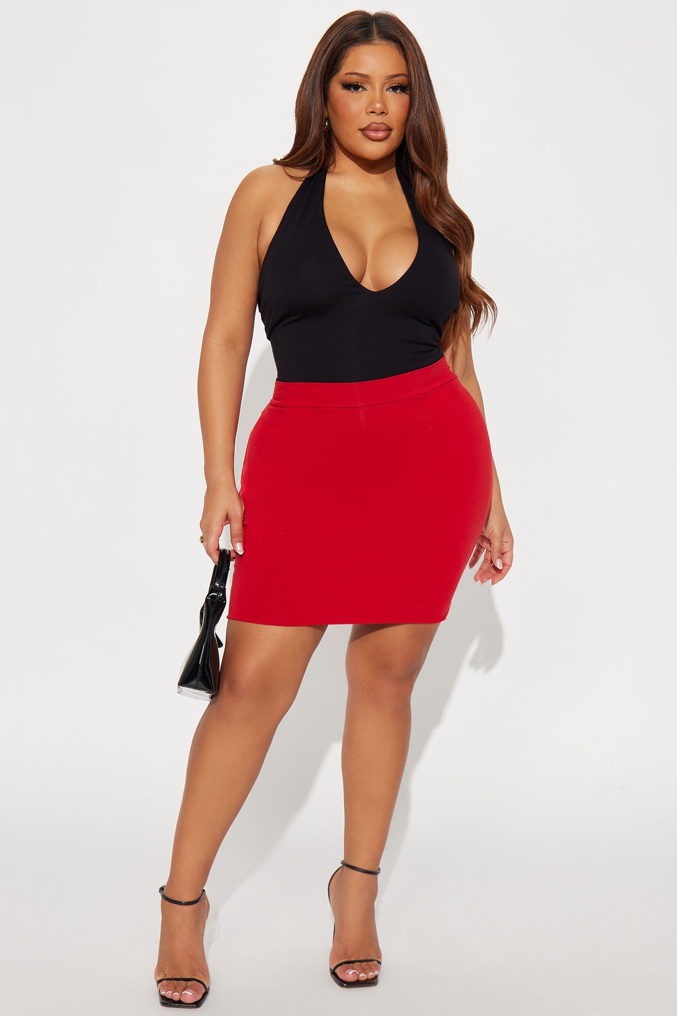 Melanie Mini Skirt - Red