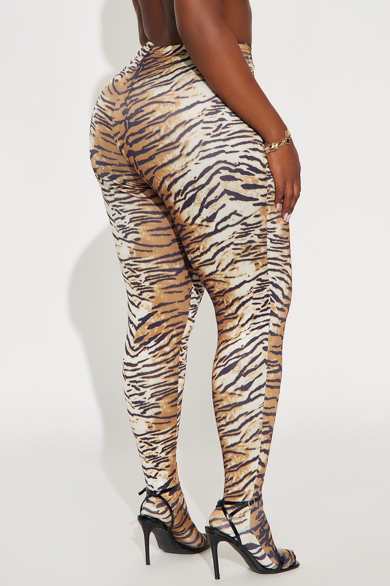 Secret Crush Tiger High Rise Legging - Cream/combo