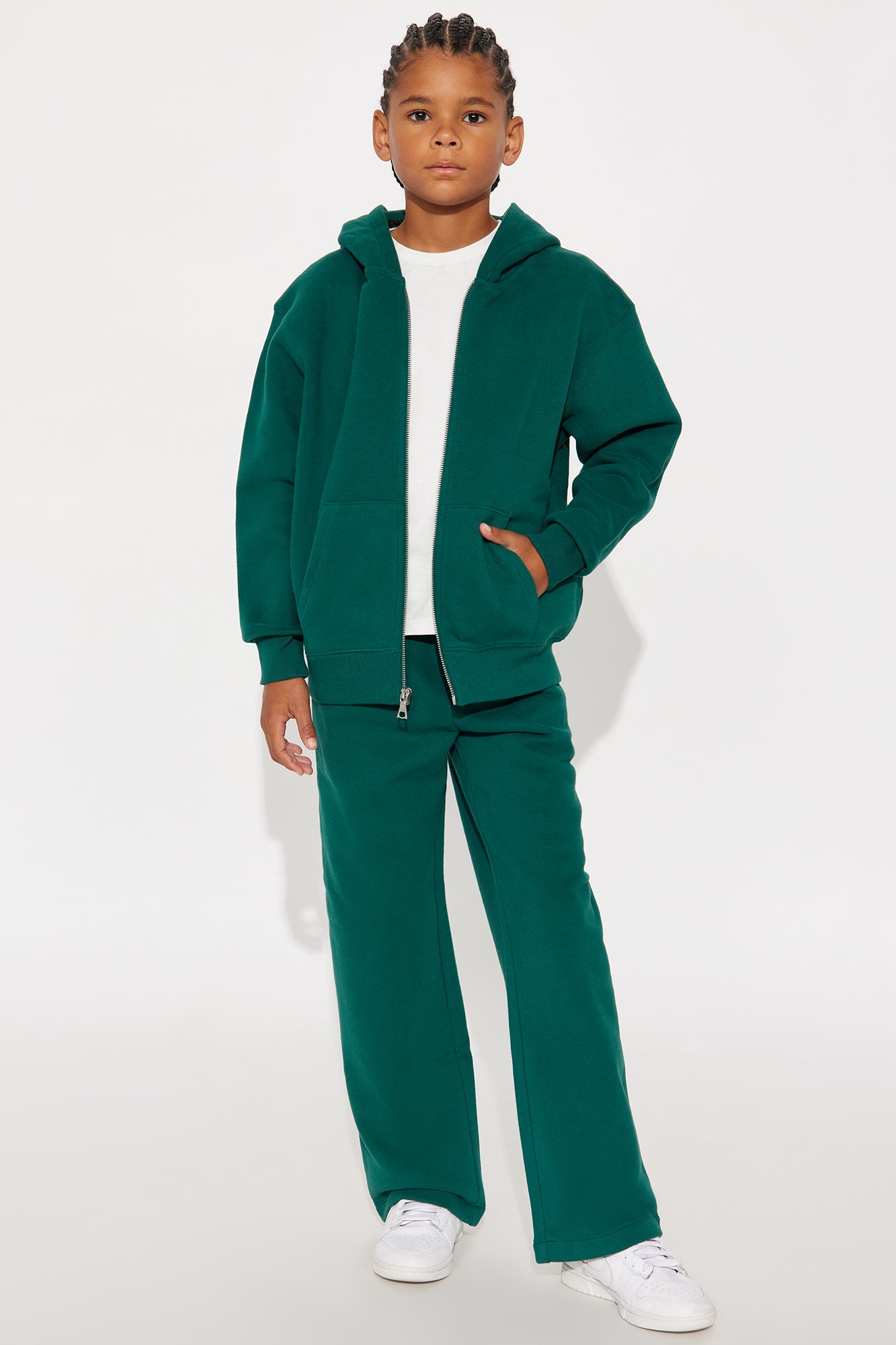 Mini 410 Oversized Zip Hoodie - Hunter Green