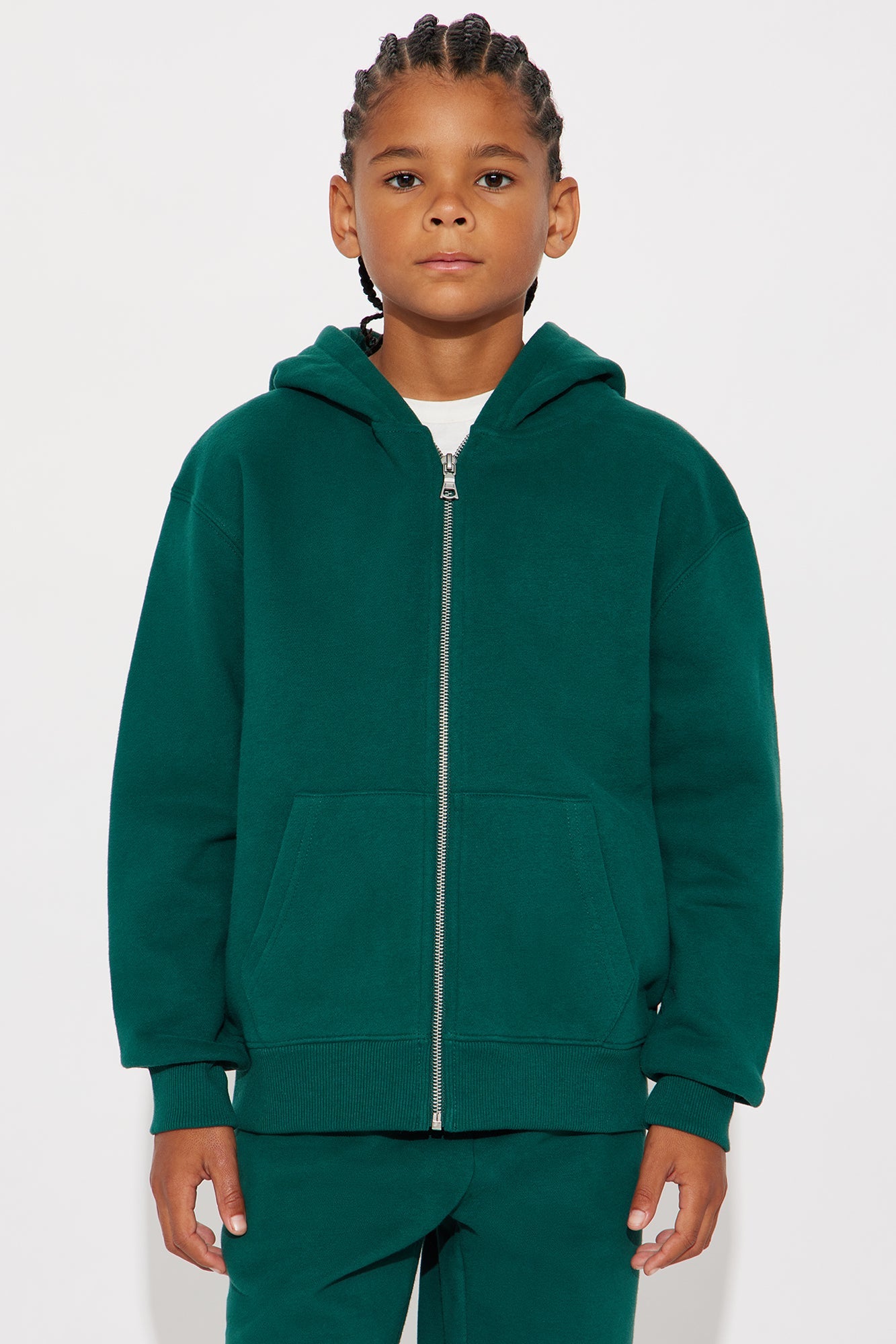 Mini 410 Oversized Zip Hoodie - Hunter Green