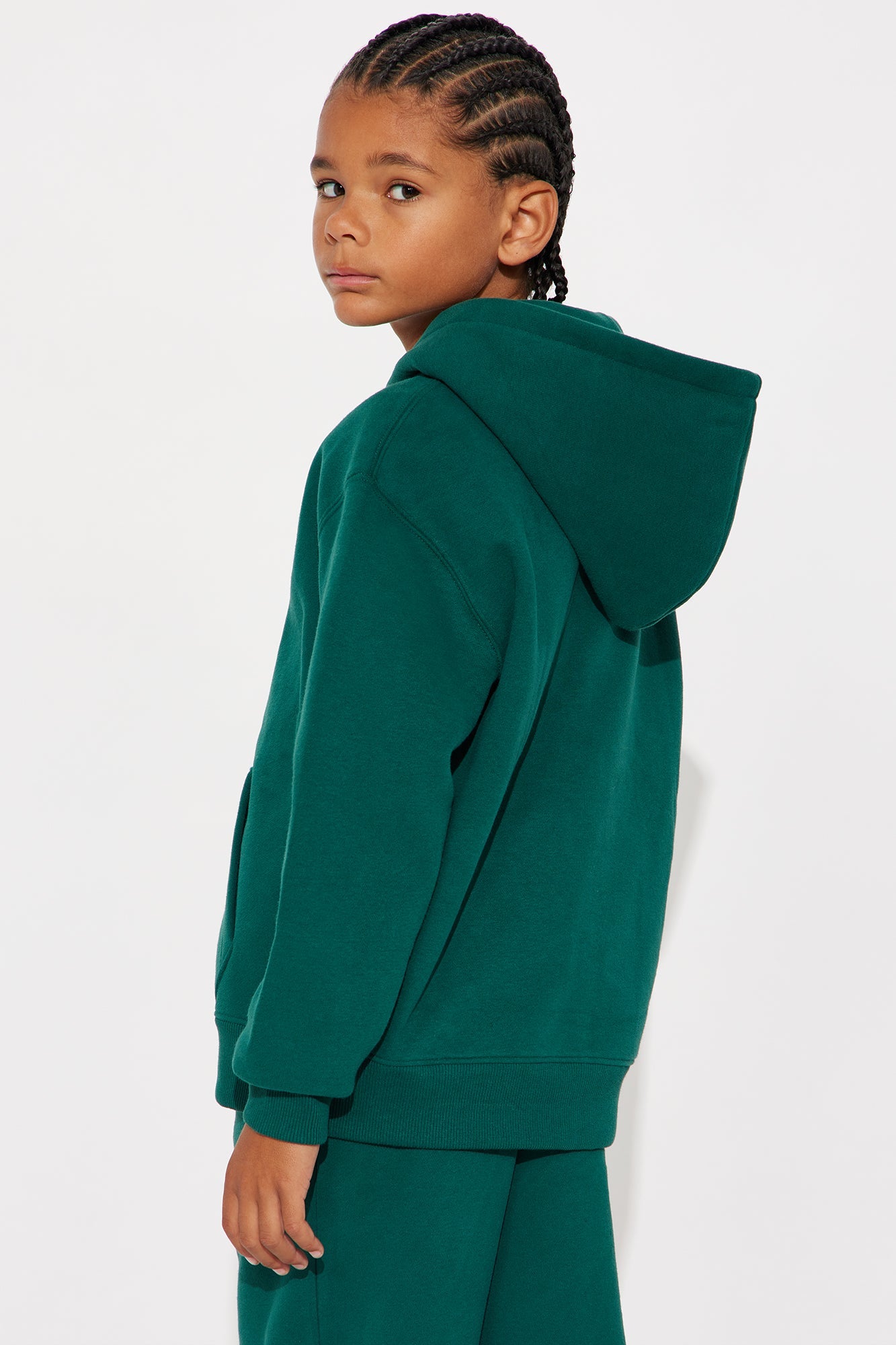 Mini 410 Oversized Zip Hoodie - Hunter Green