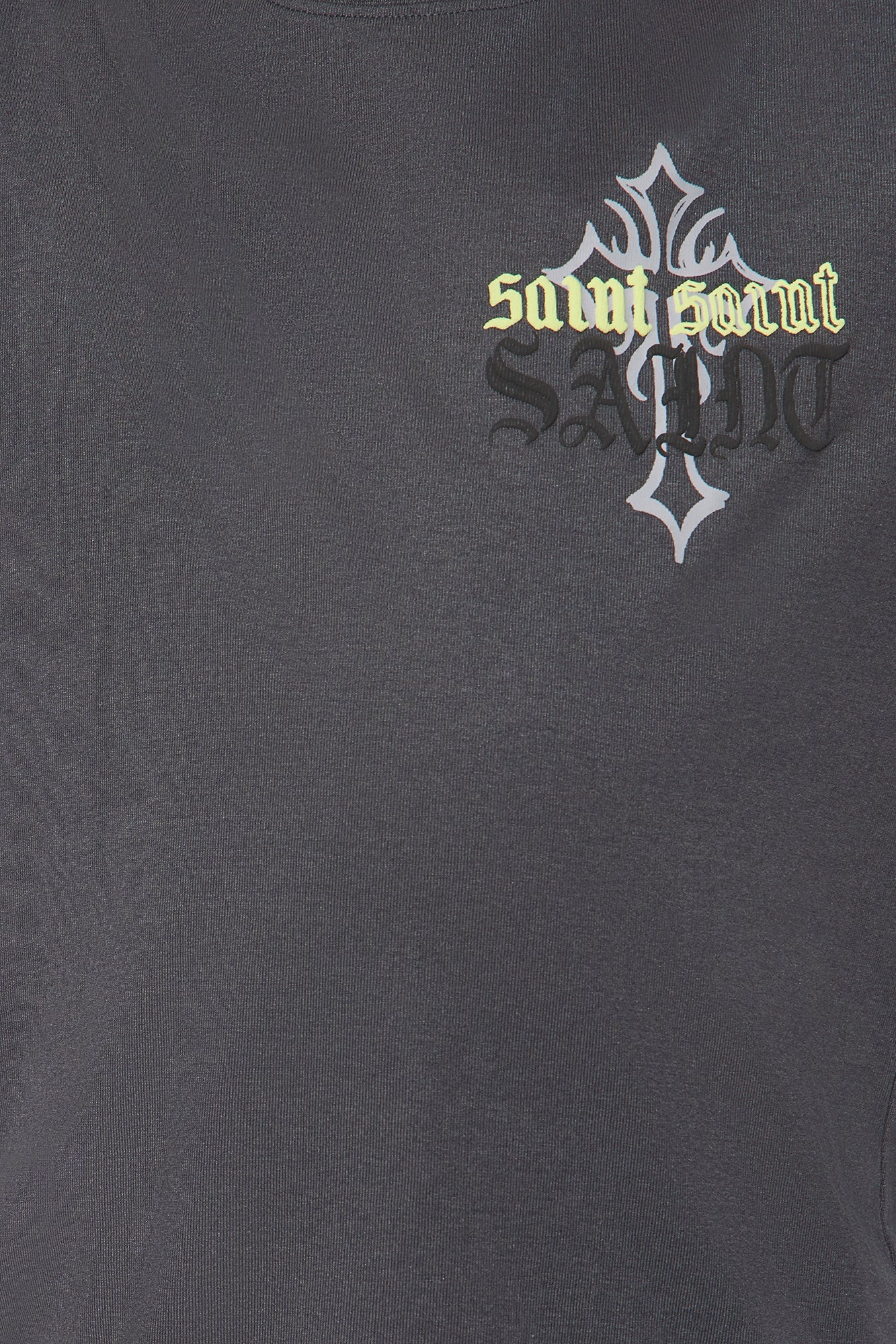Mini Forever A Saint Front/Back Short Sleeve Tee - Charcoal