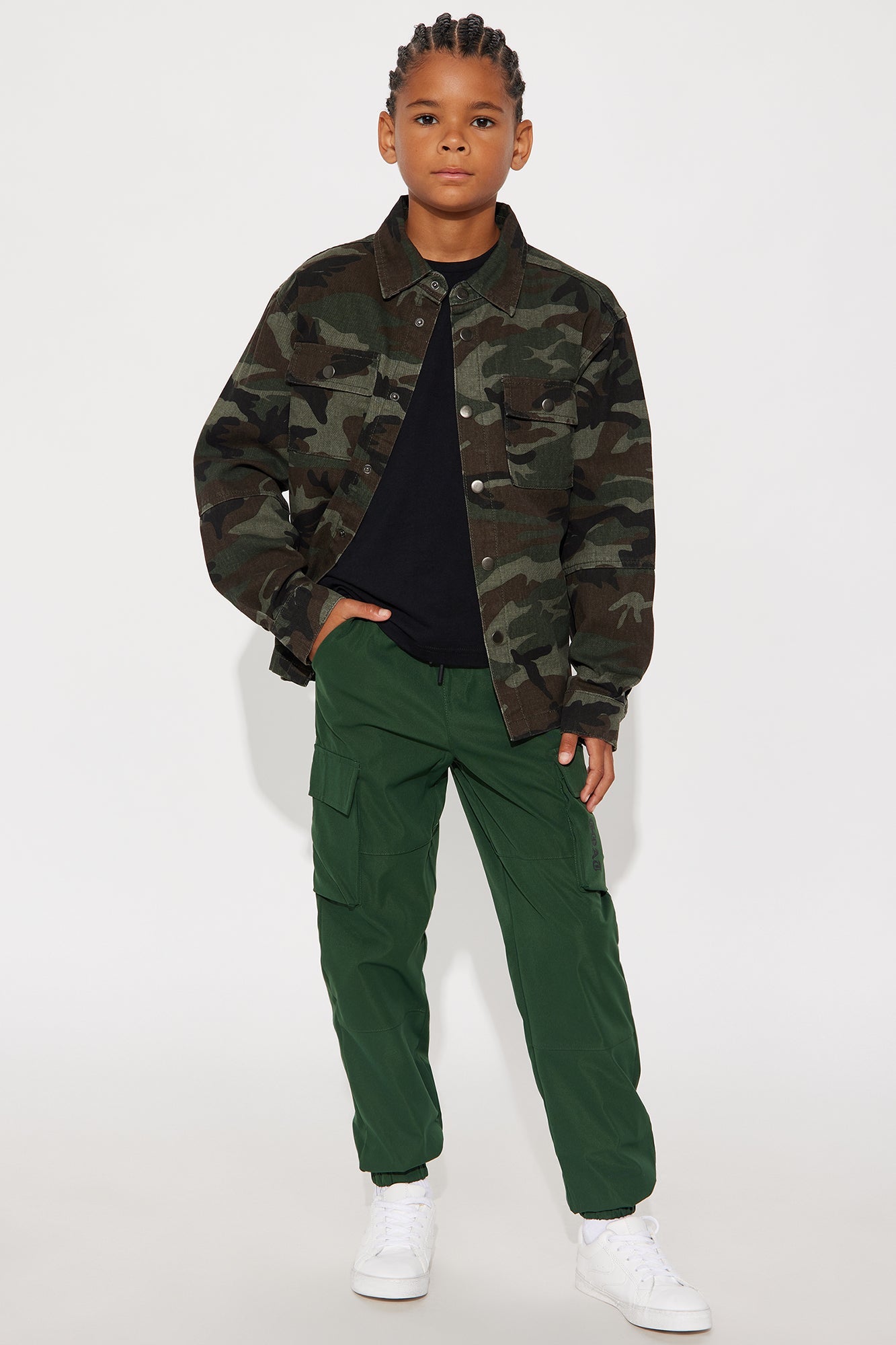 Mini GOAT Things Cargo Jogger Pants - Olive
