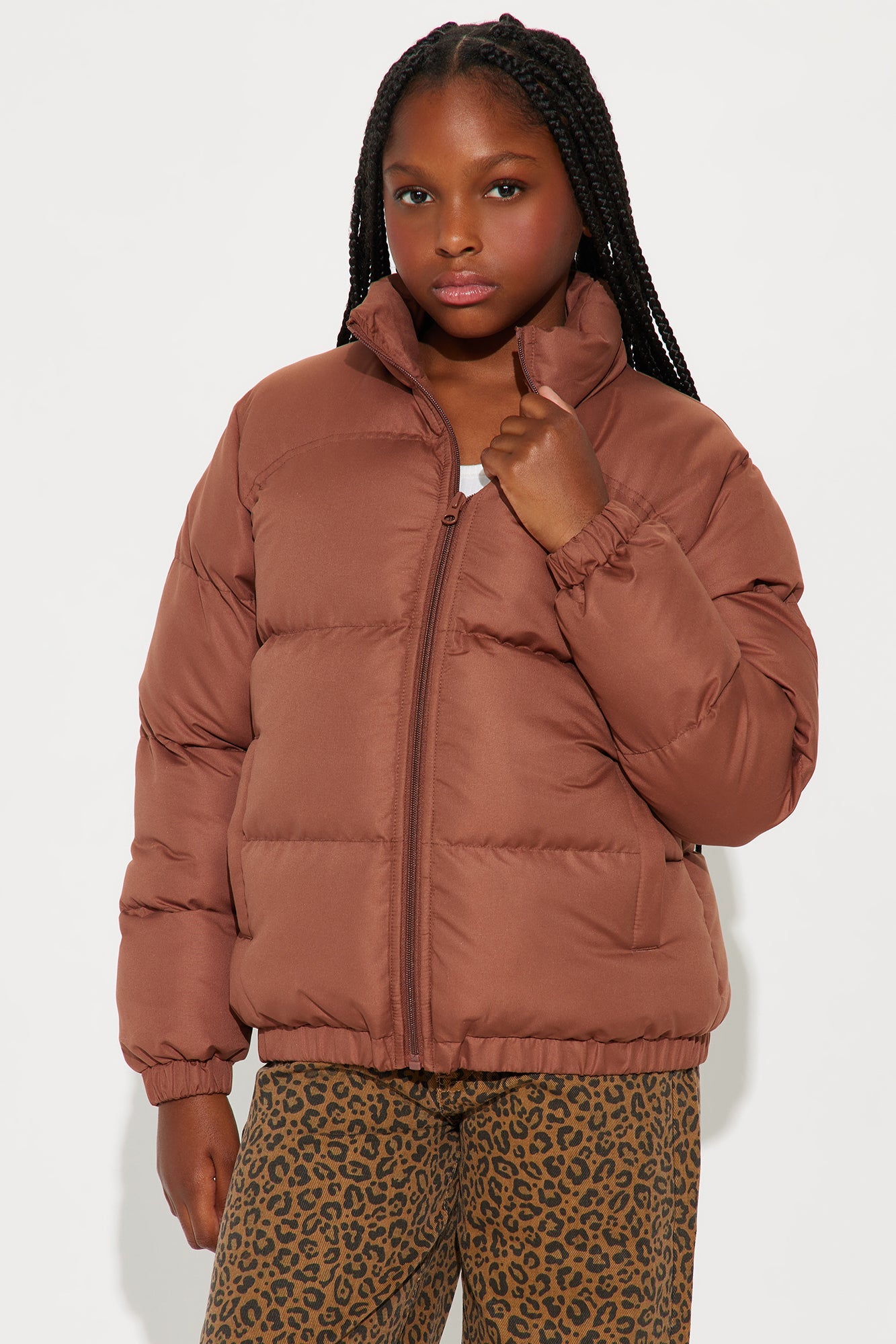Mini Loyalty Puffer Jacket - Brown