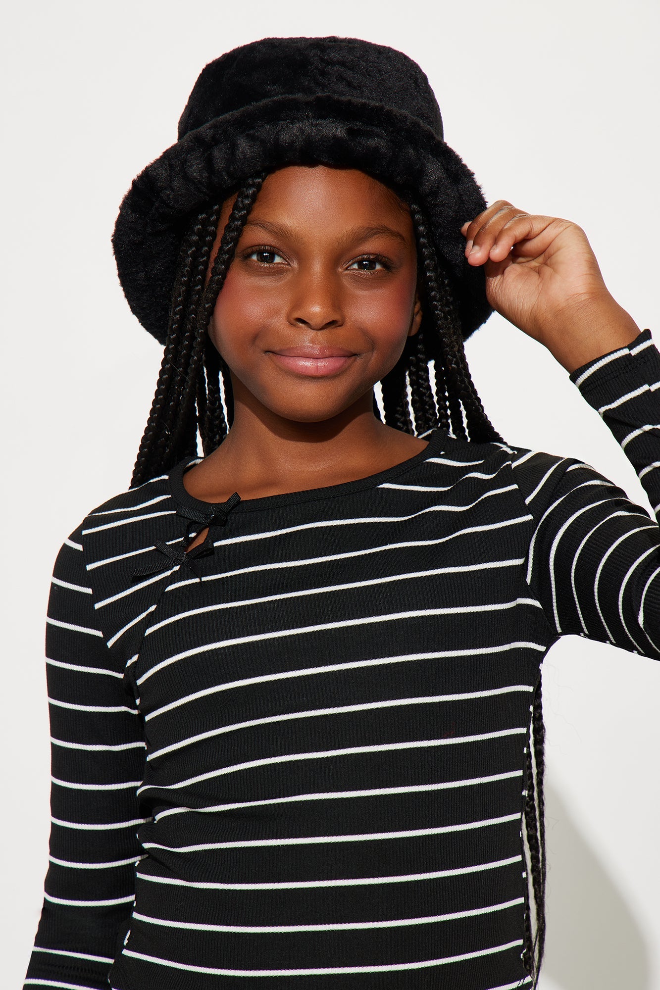 Mini Crazy Fur You Bucket Hat - Black