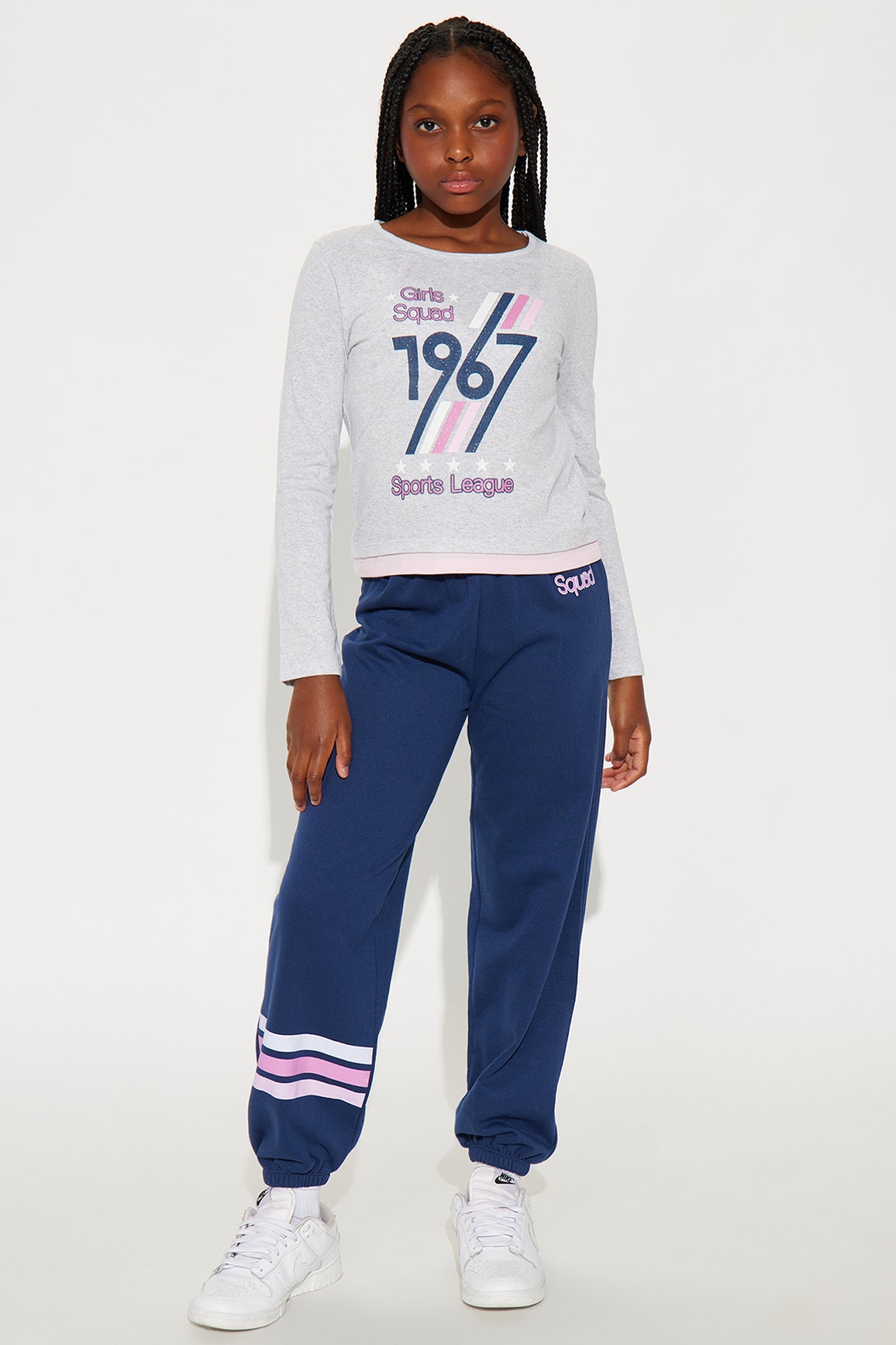 Mini Movement Jogger Pant Set - Heather/Combo