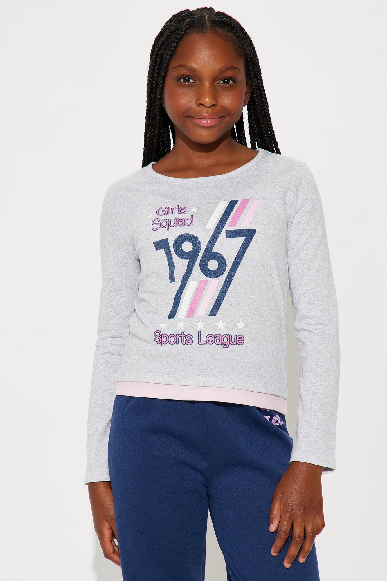 Mini Movement Jogger Pant Set - Heather/Combo