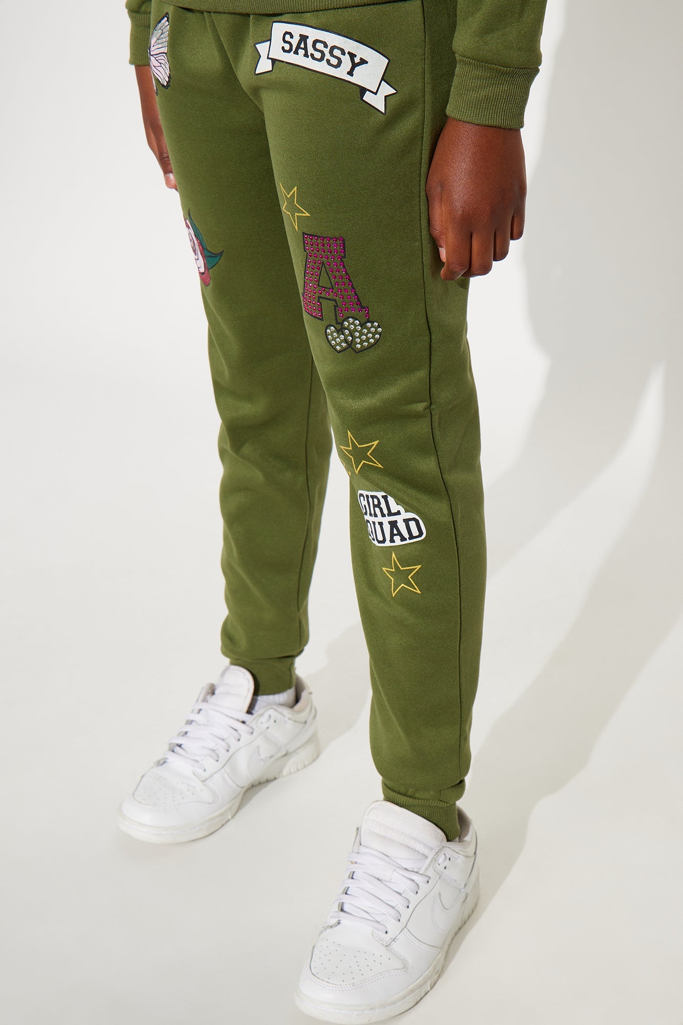 Mini Stay Sassy Jogger Pant Set - Olive