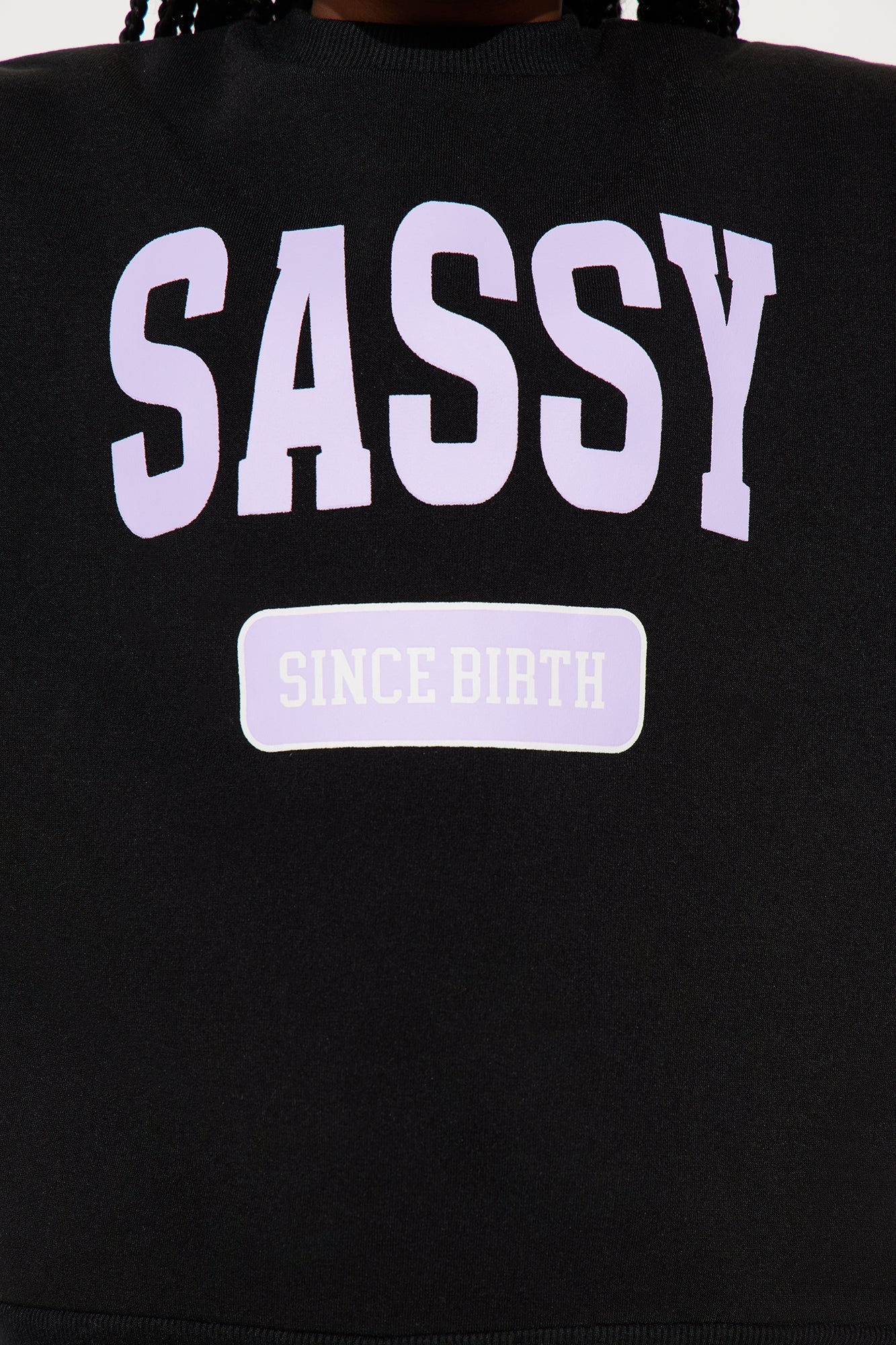 Mini Sassy Since Birth Crew Neck Sweatshirt - Black