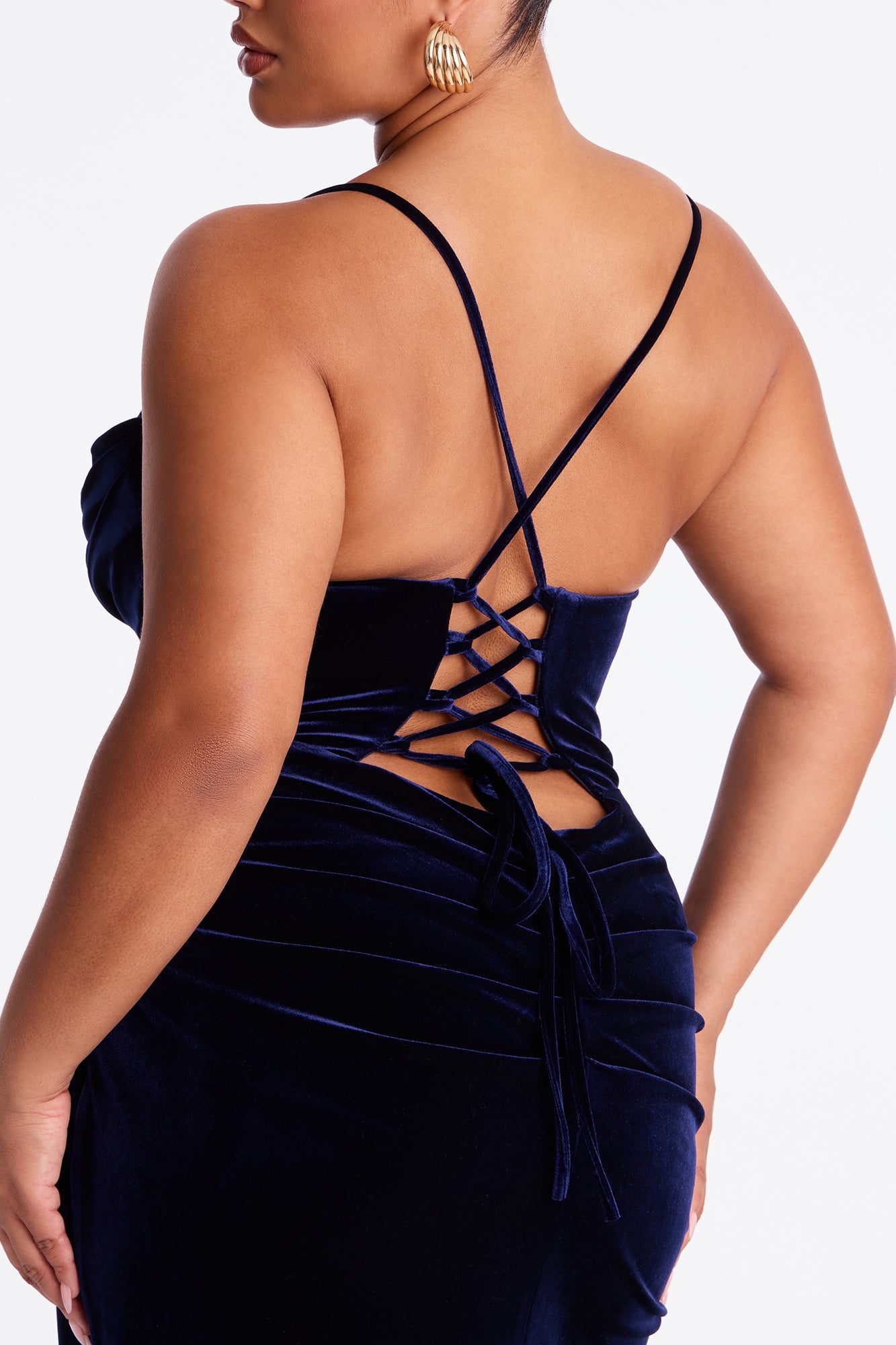 My Type Velvet Maxi Gown - Navy