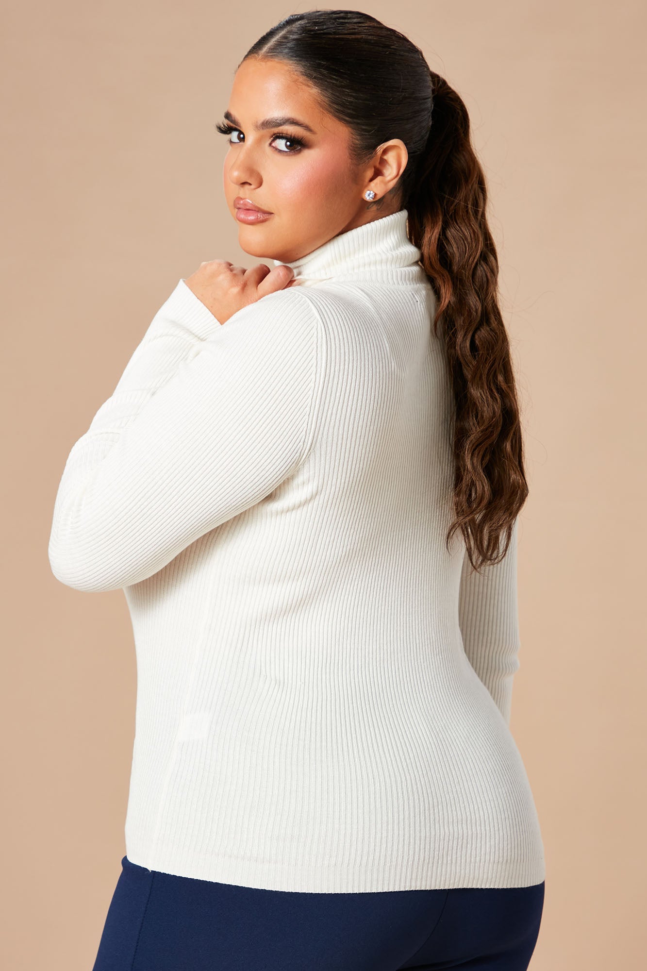Tara Turtle Neck Sweater - Ivory
