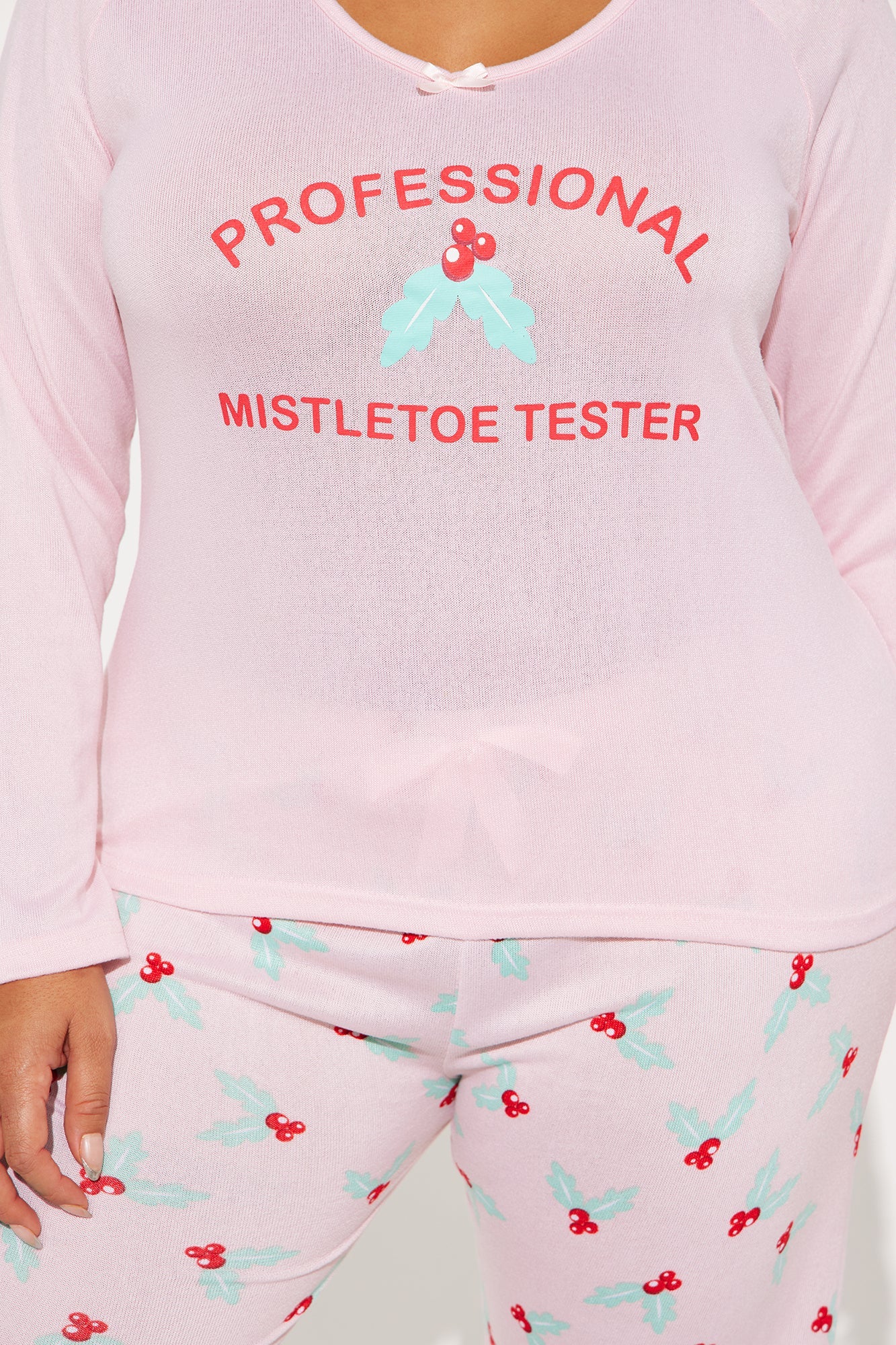 Miss Mistletoe PJ Jogger Set - Pink/Pink