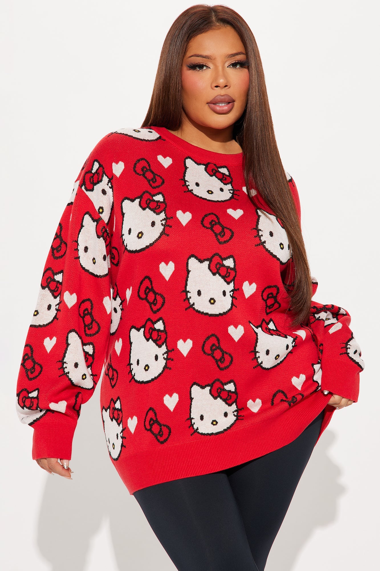 Hello Kitty Love Sweater - Red/combo
