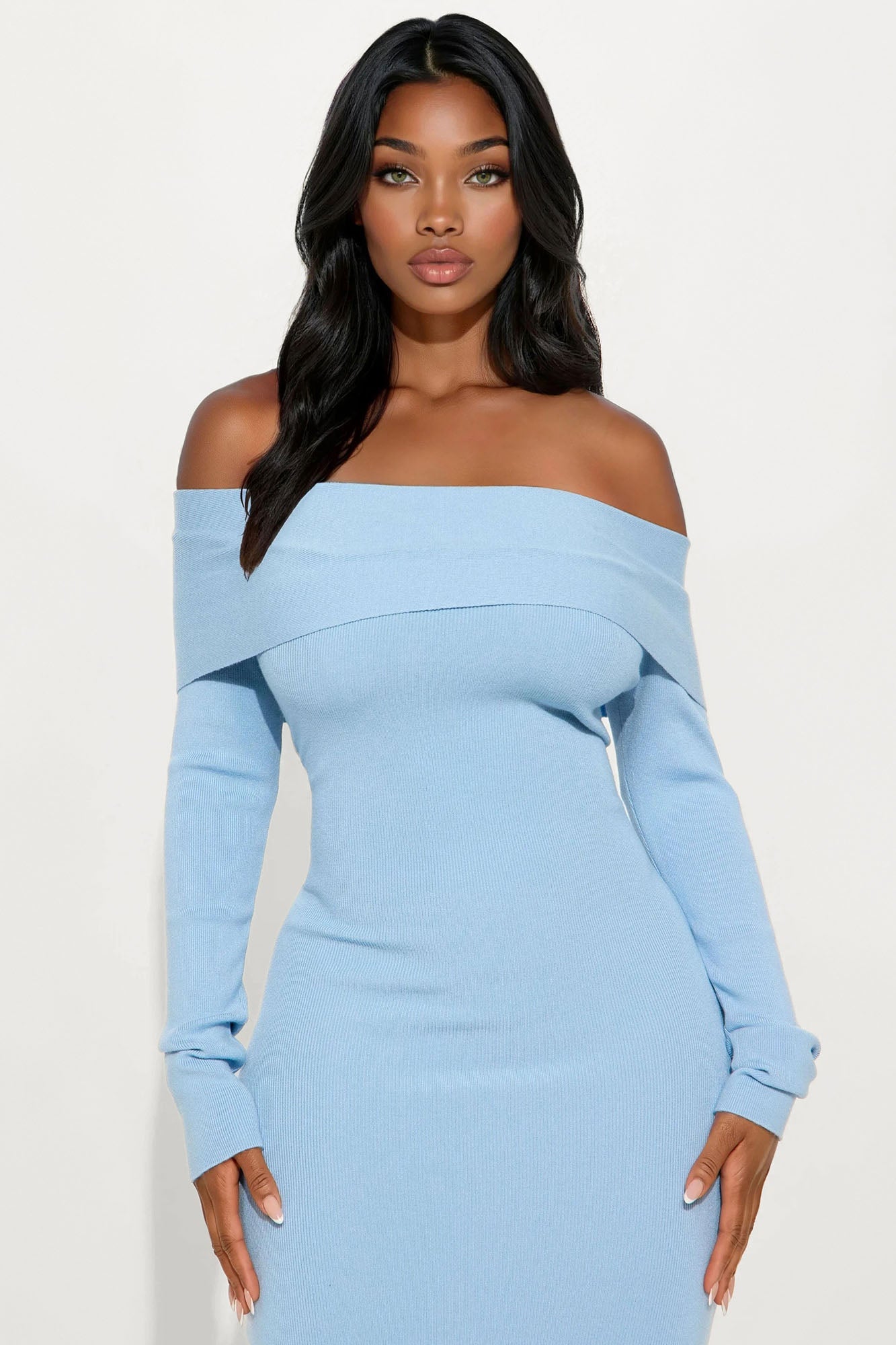 Josie Sweater Midi Dress - Blue