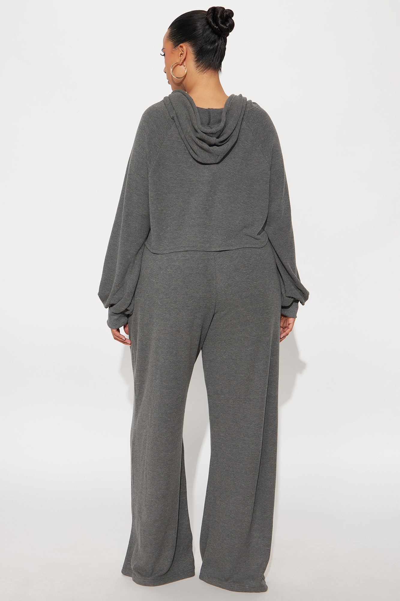 Laia 3 Piece Hooded Pant Set - Charcoal