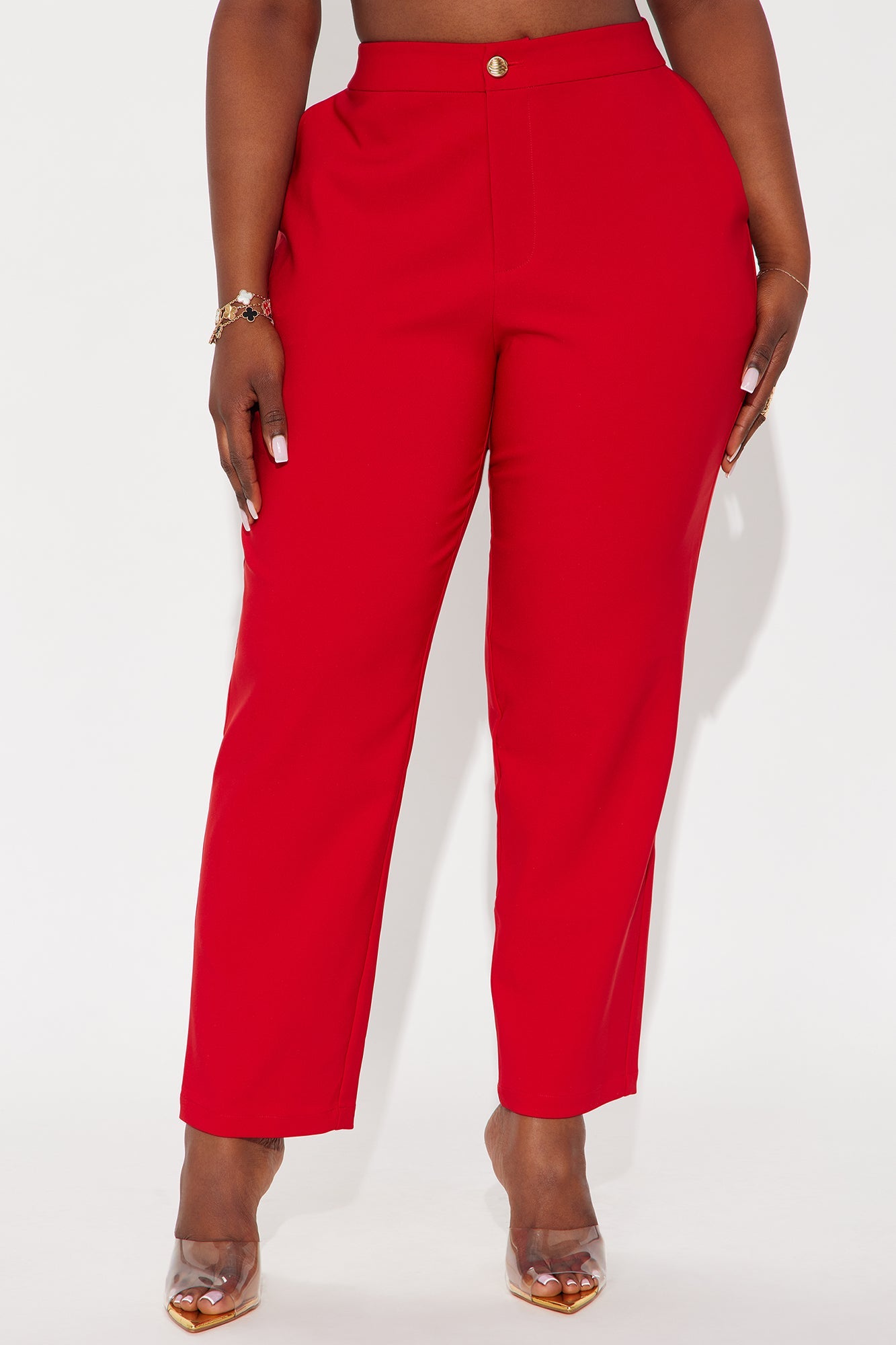 Mielle Skinny Trouser Pant - Red