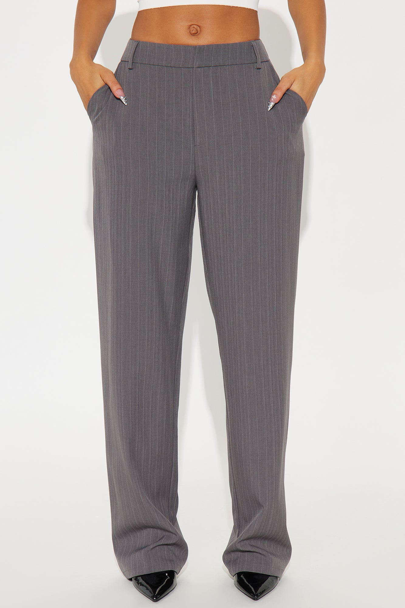 Focus Forward Pinstripe Trouser Pant 32″ - Charcoal/combo