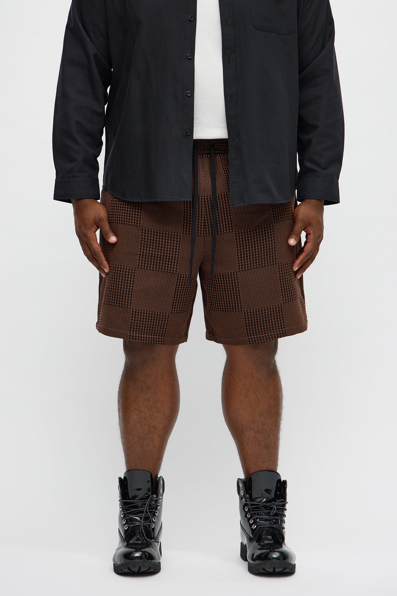 Relaxed Get That Check Short - Brown