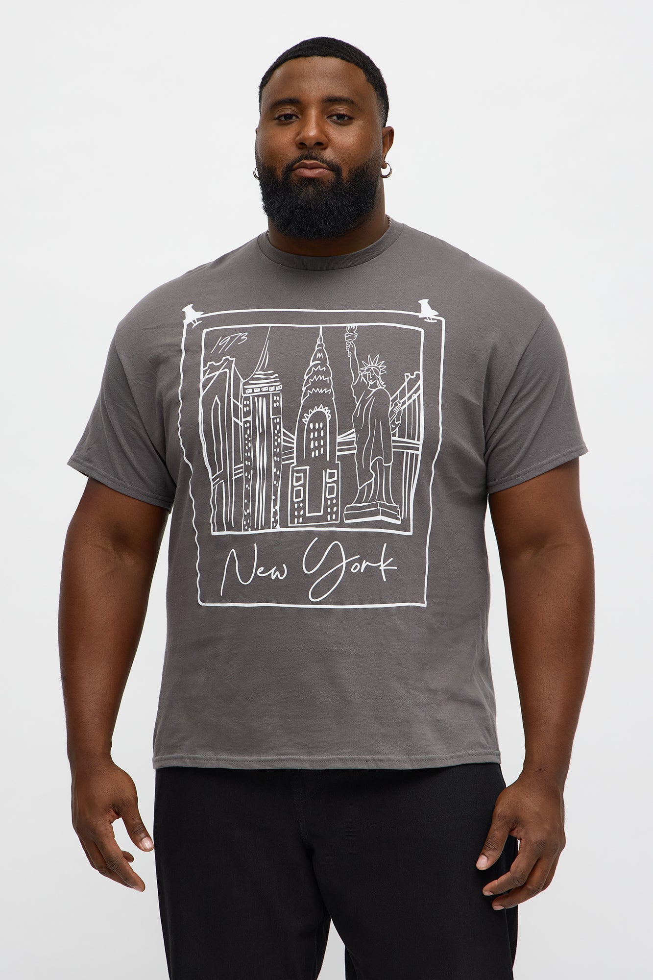 NYC Quick Sketch Short Sleeve Tee - Charcoal