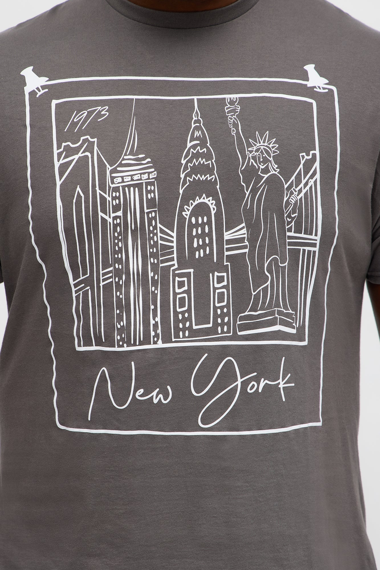 NYC Quick Sketch Short Sleeve Tee - Charcoal