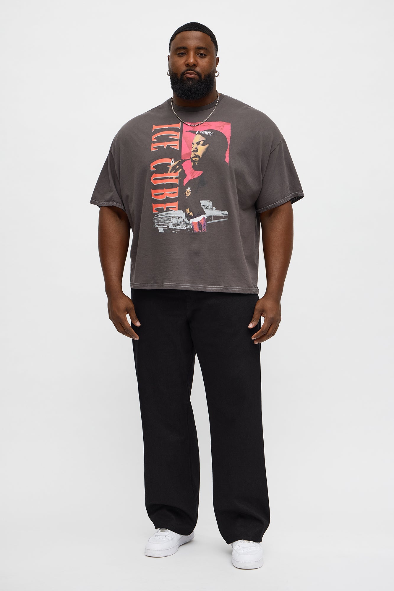 Ice Cube Today Was A Good Day Boxy Short Sleeve Tee - Charcoal