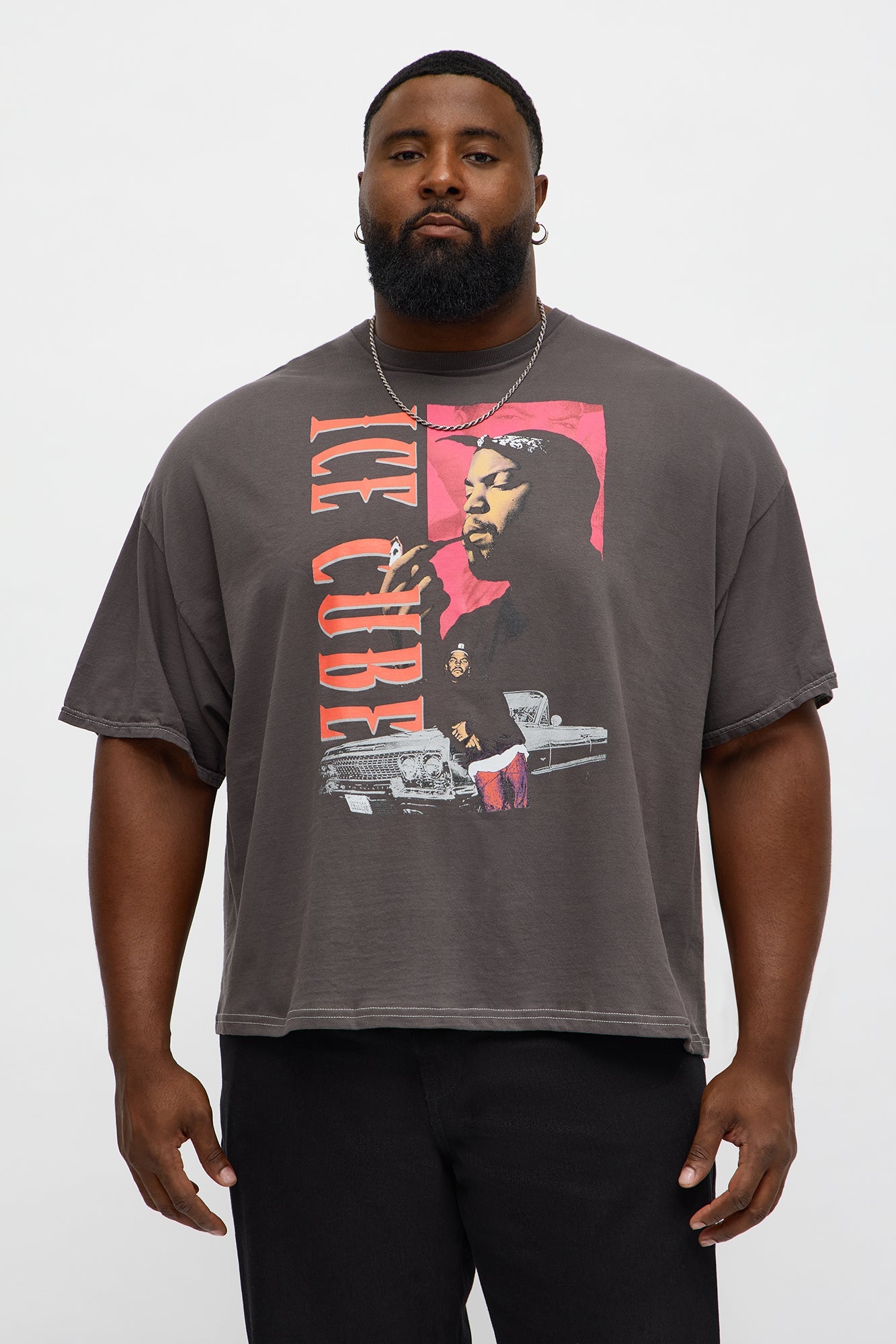 Ice Cube Today Was A Good Day Boxy Short Sleeve Tee - Charcoal