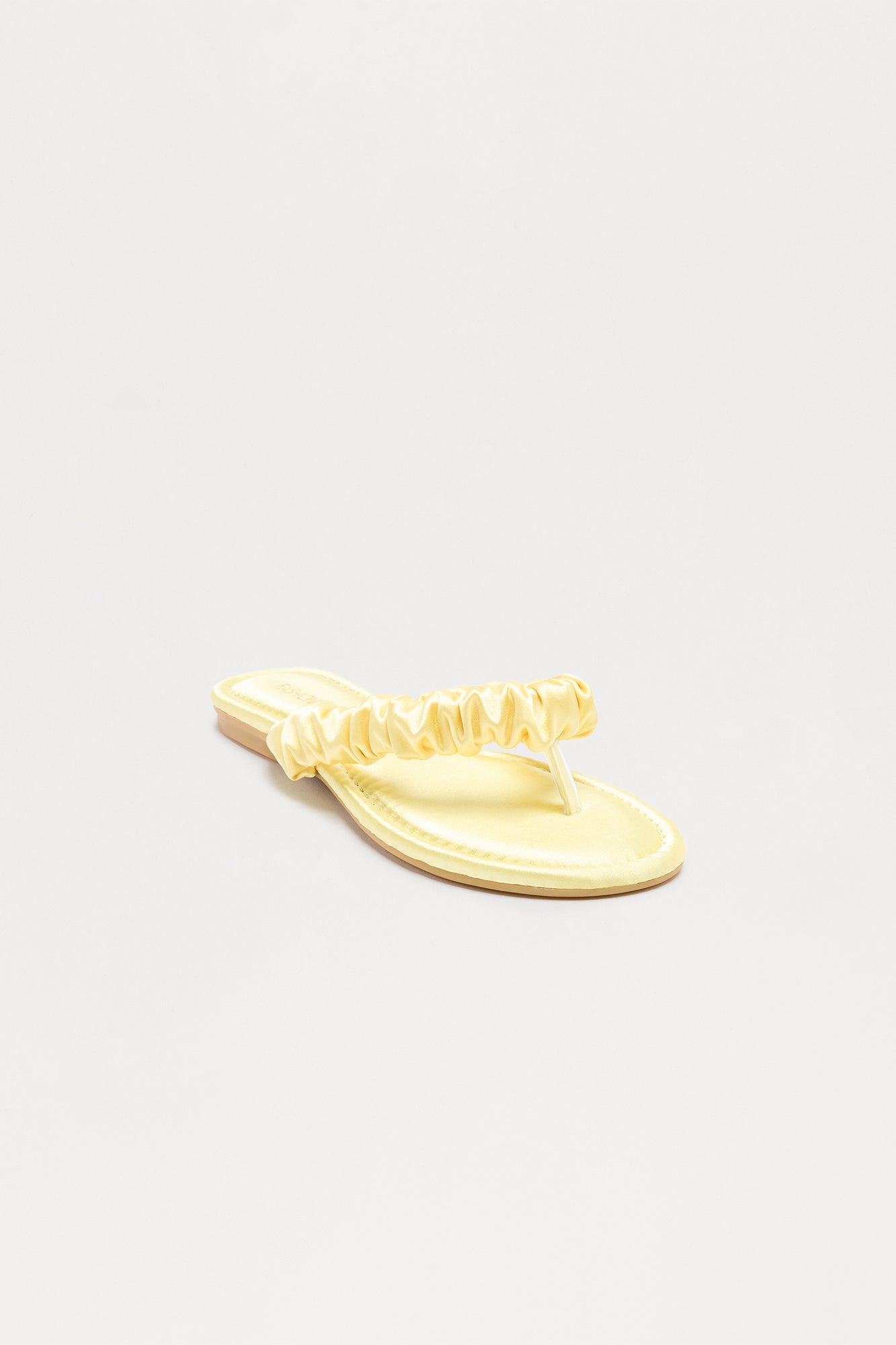 Staci Satin Flip Flops - Yellow