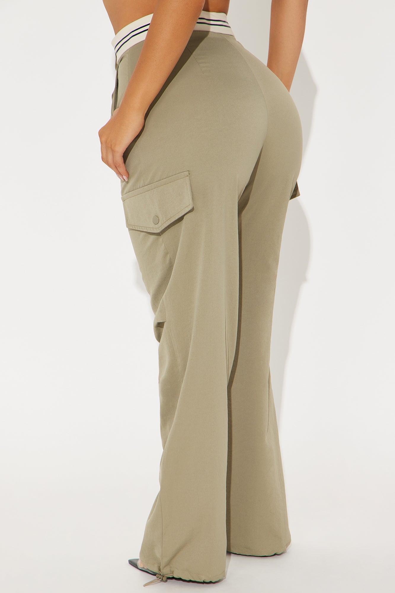 Mixed Feelings Contrast Waistband Jogger - Olive