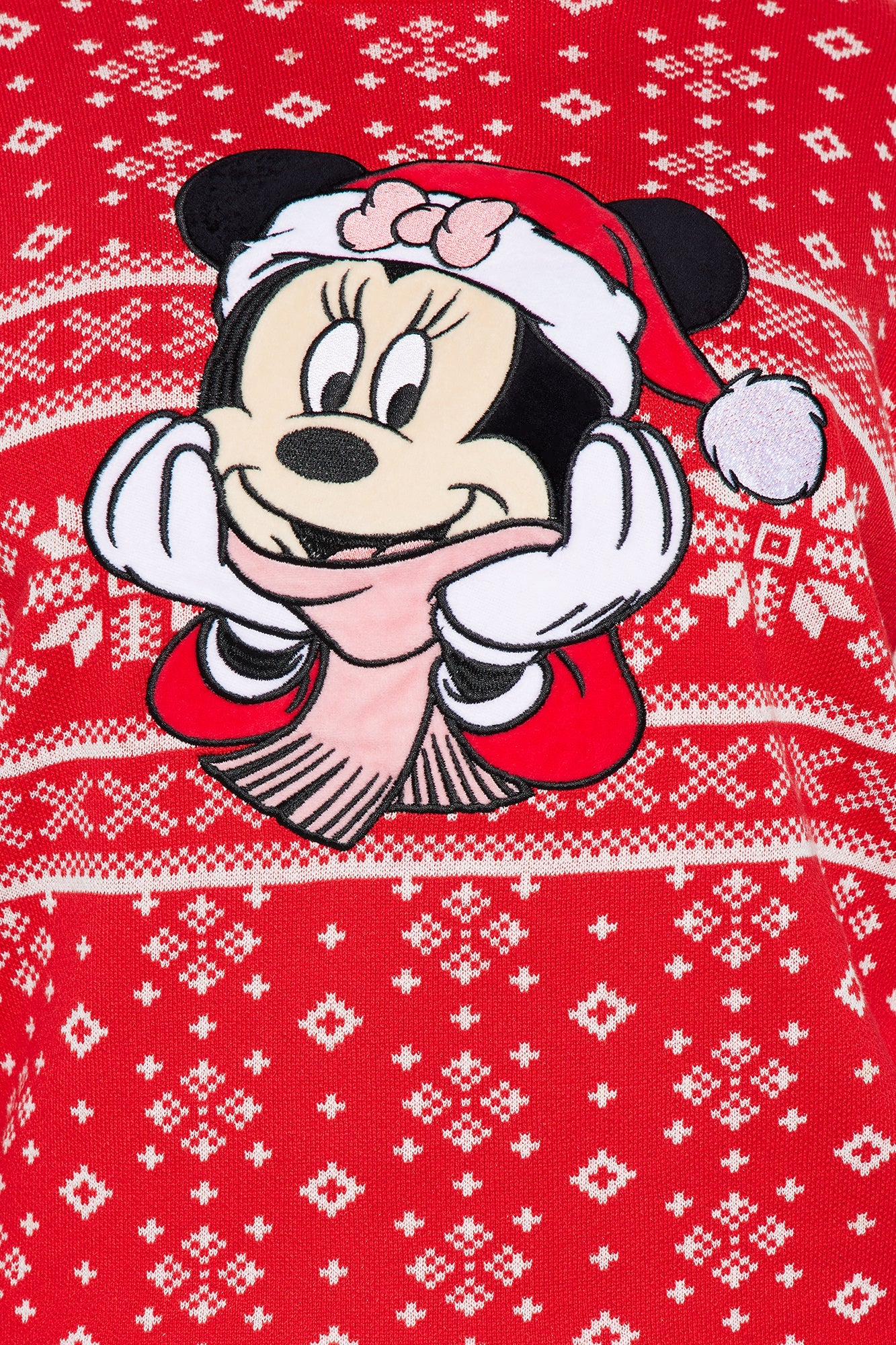 Minnie Mouse Santa Hat Sweater - Red/combo