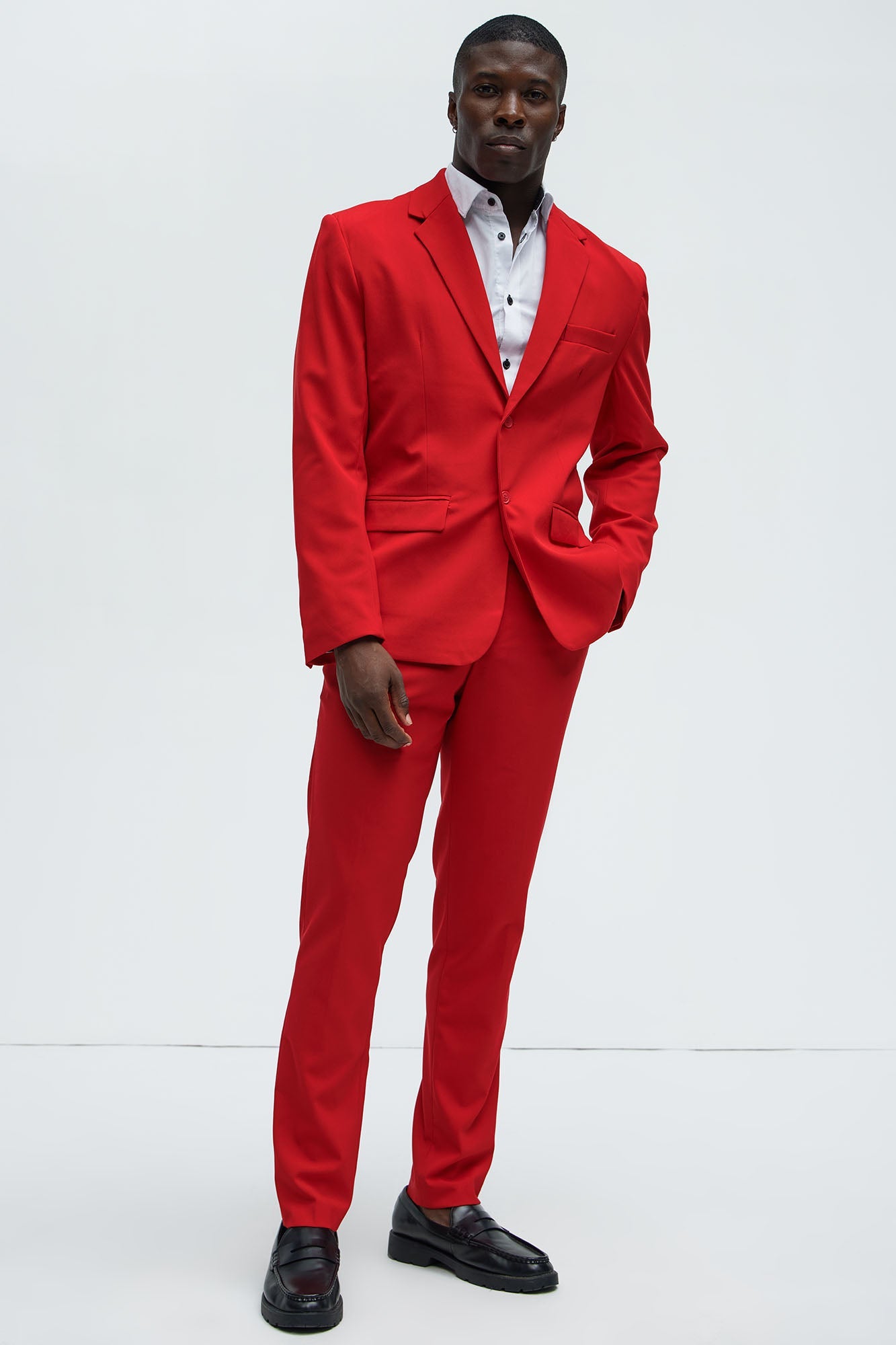 The Modern Stretch Slim Trouser - Red