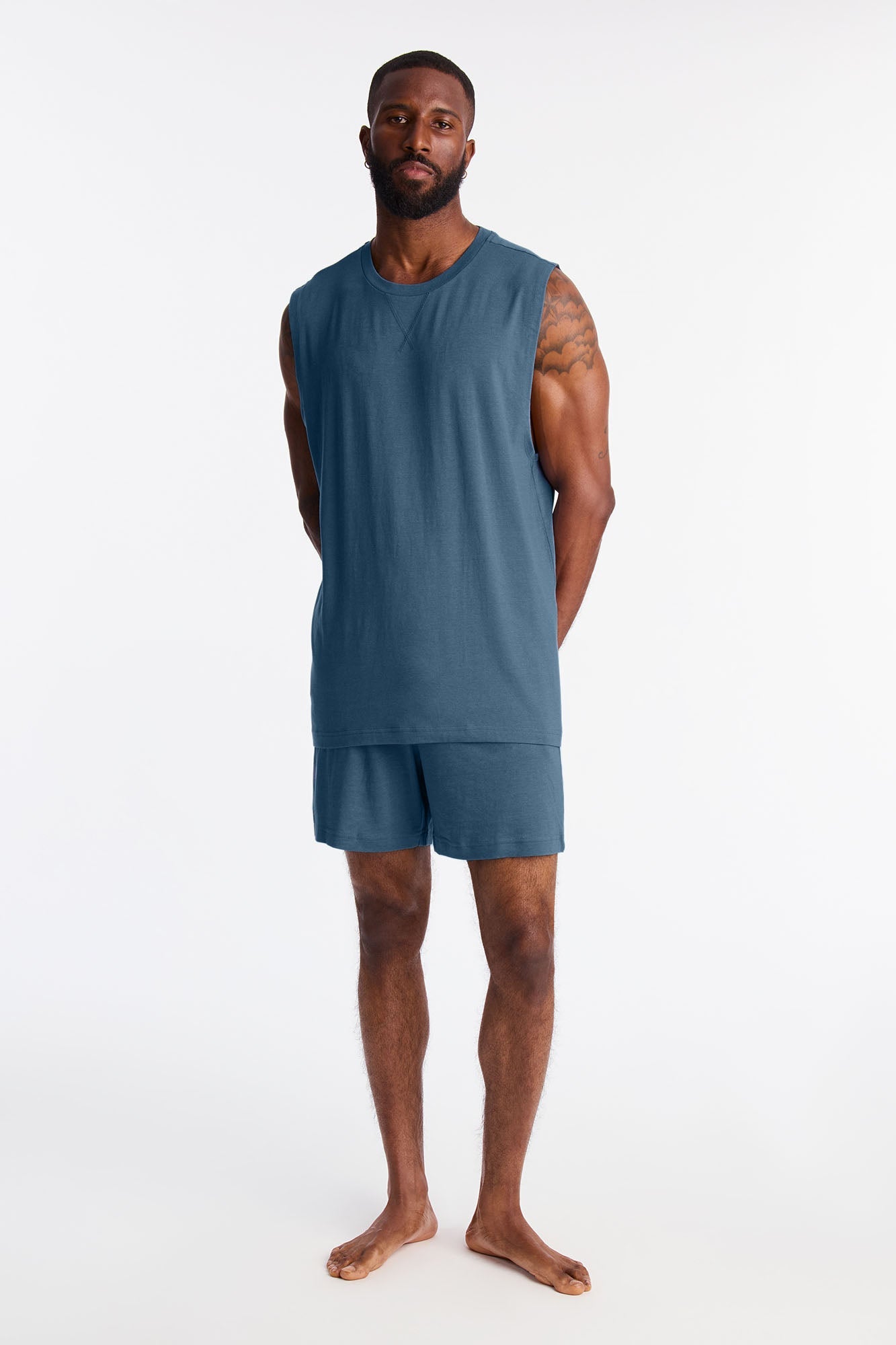 Essential Modal Lounge Shorts - Slate Blue