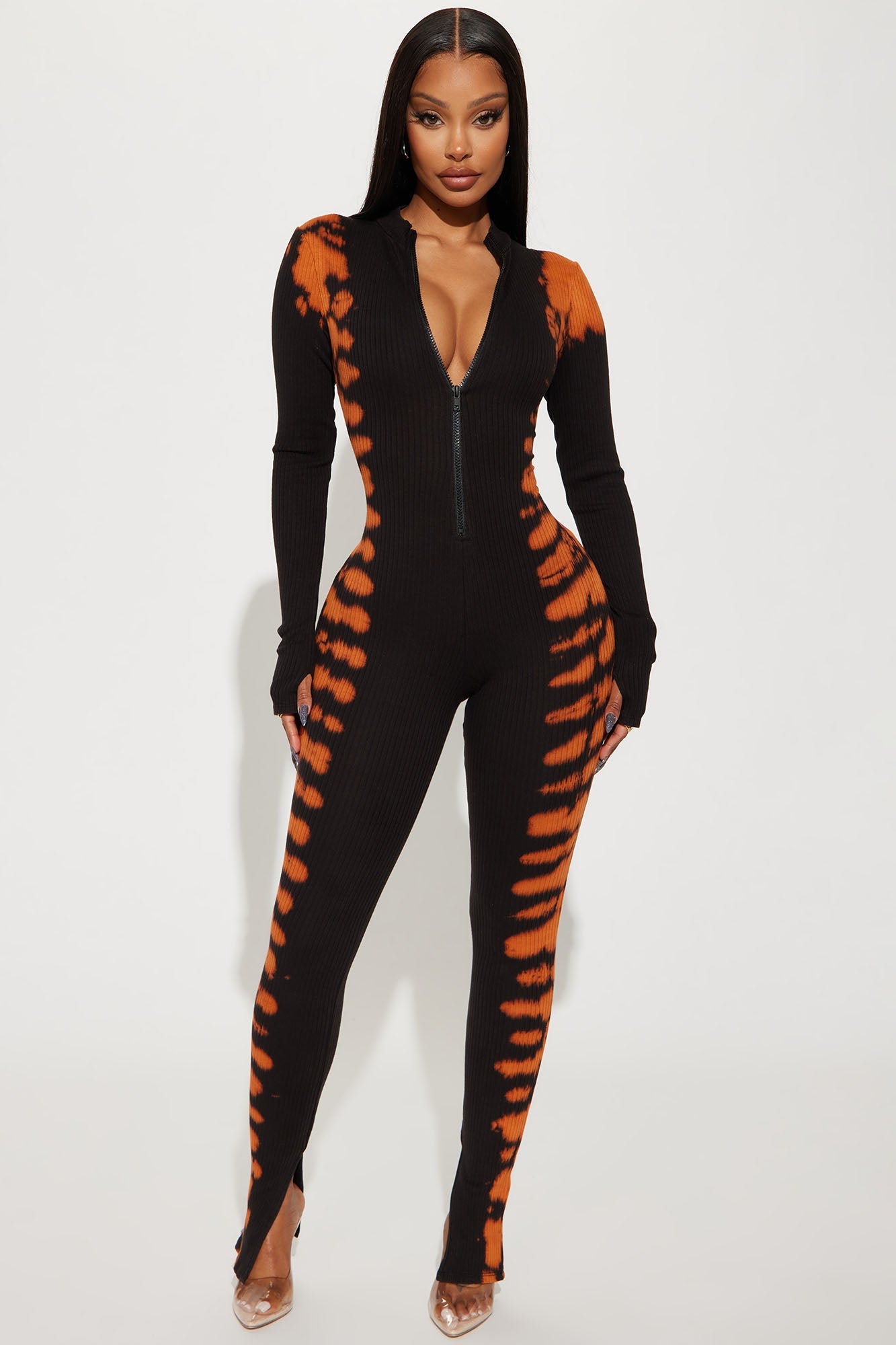 Chase Me Tie Dye Jumpsuit - Black/combo