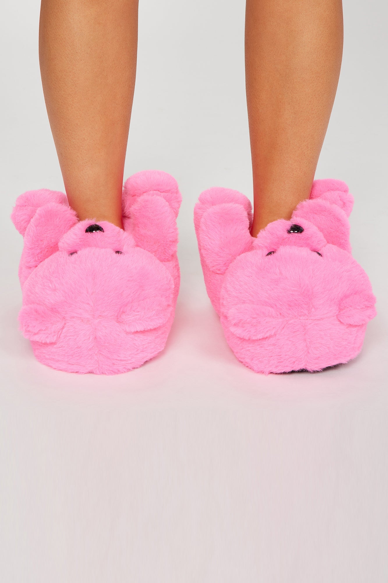 Cute And Cuddly Teddy Bear Slippers - Pink