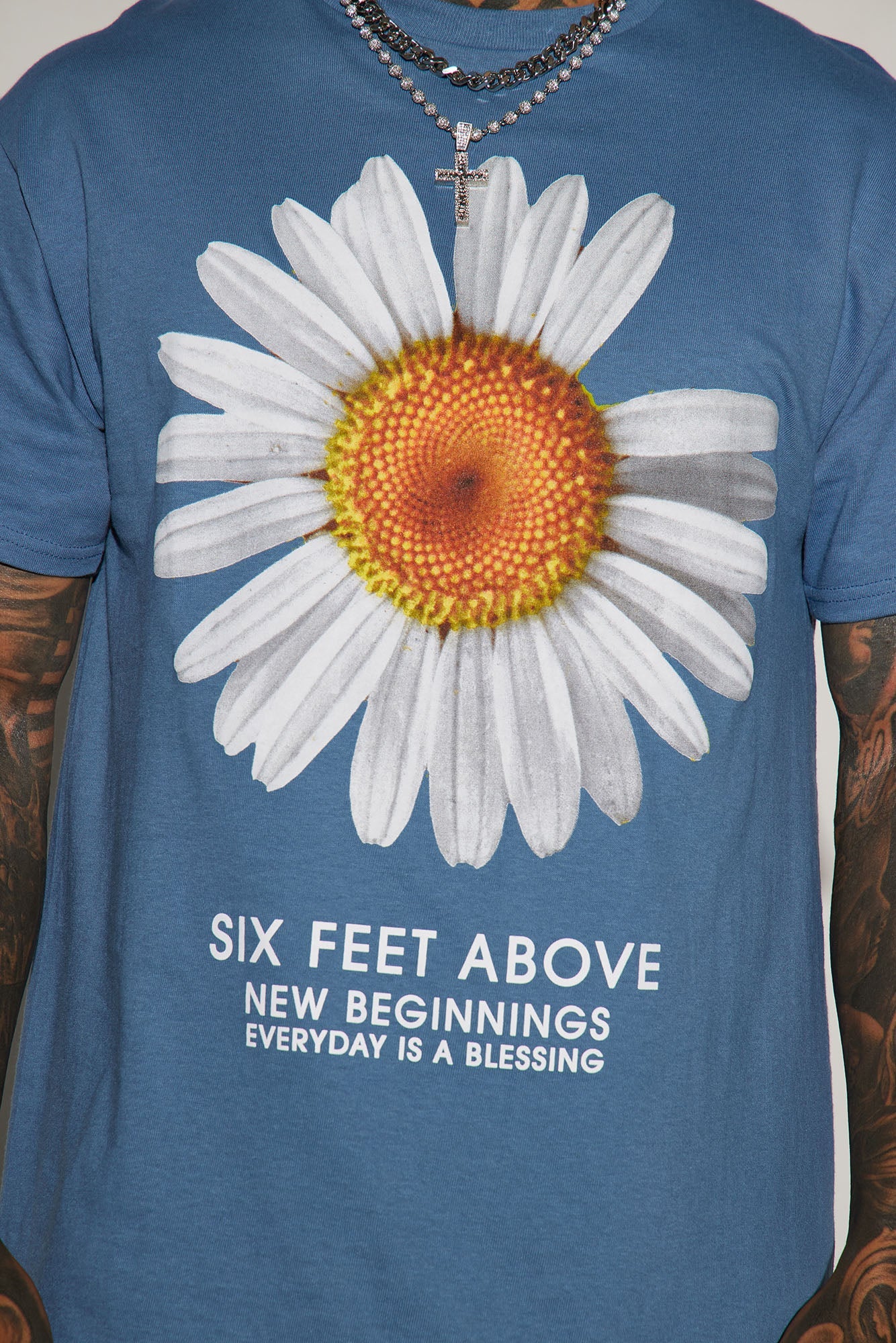 Everday Is A Blessing Short Sleeve Tee - Navy
