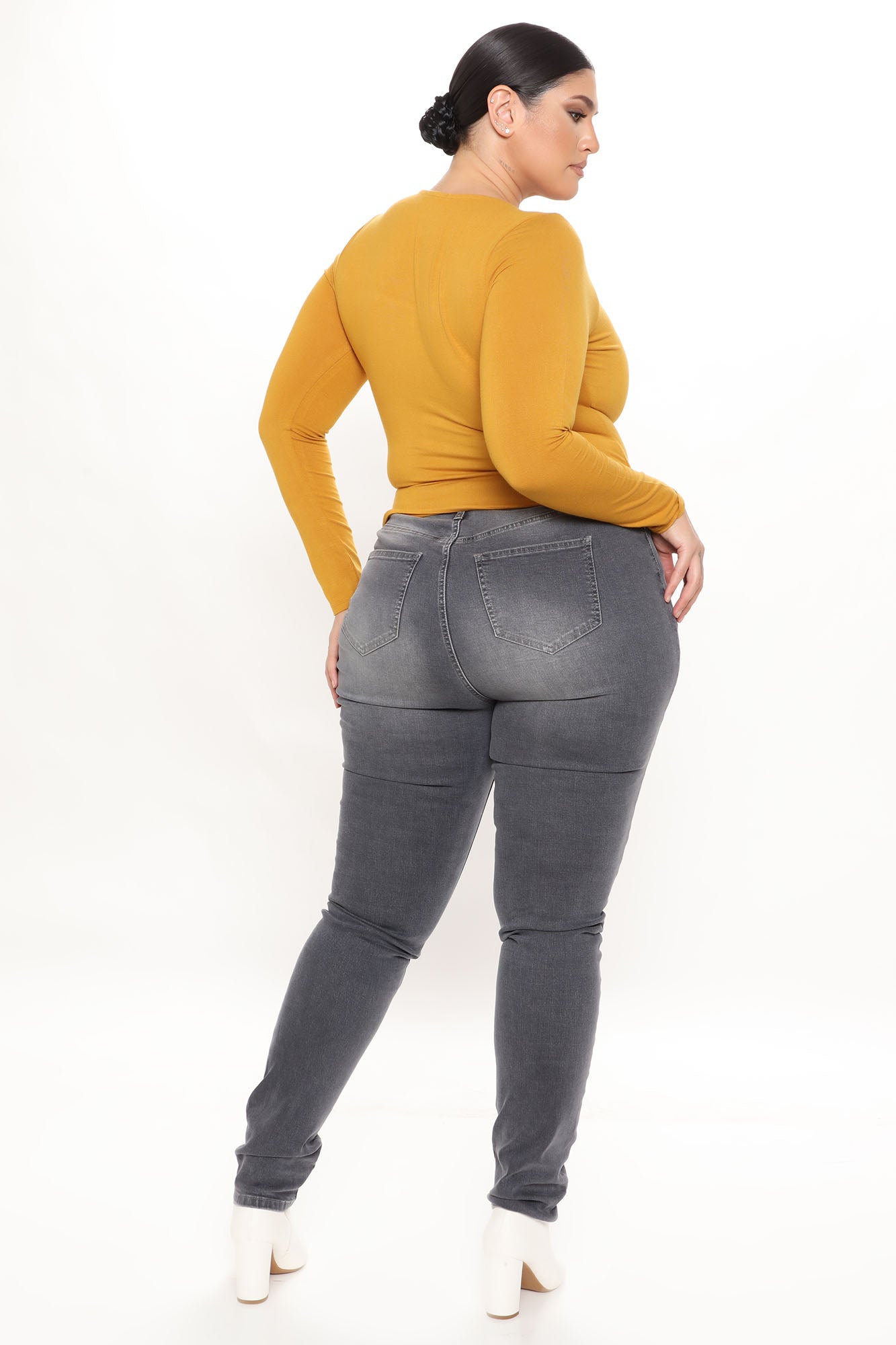 Yasmeen Square Neck Top - Mustard