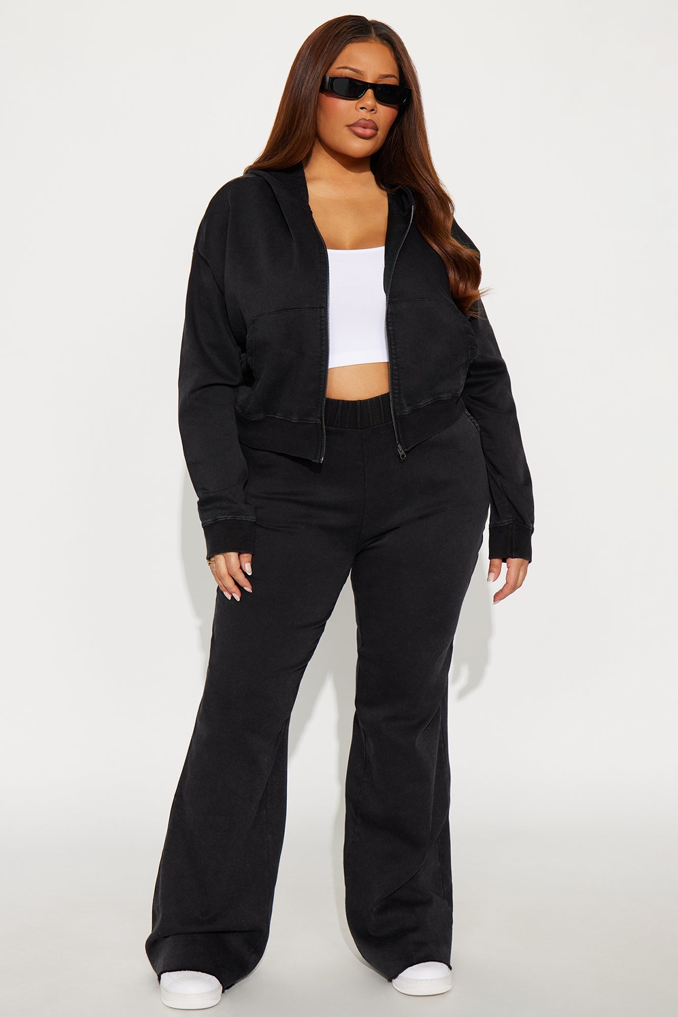 On The Move Washed Denim Pant Set - Black Wash