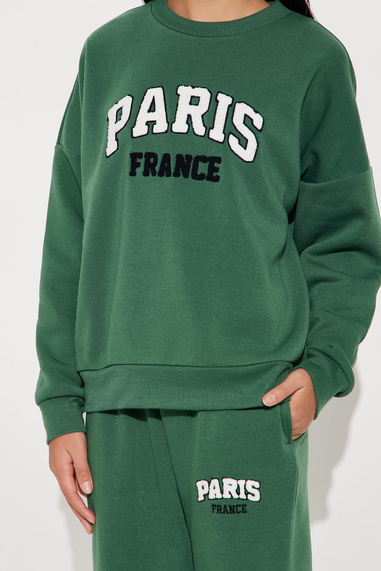 Mini Staying In Paris Jogger Set - Hunter