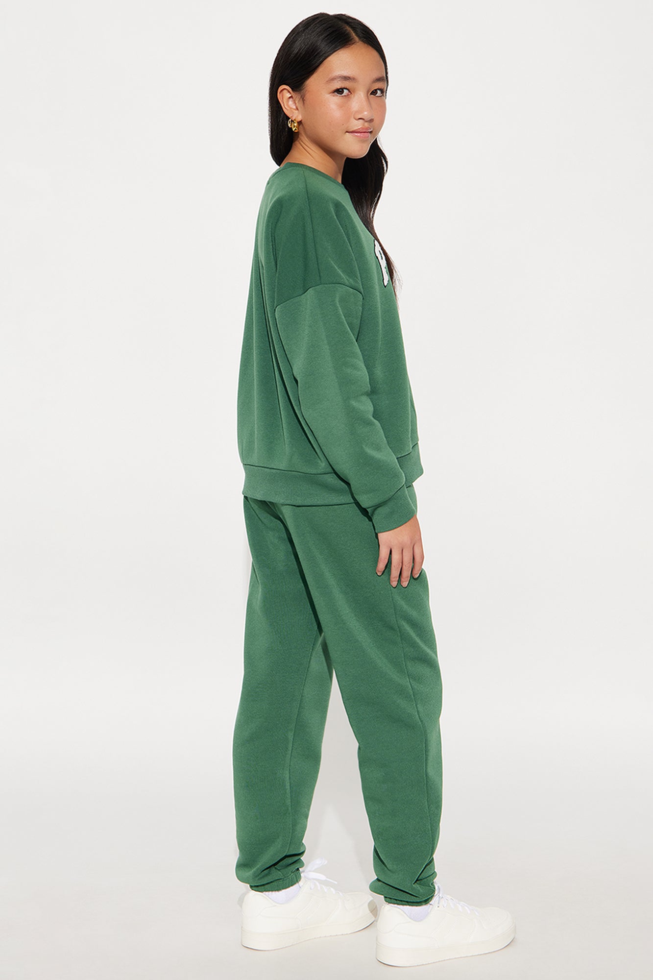Mini Staying In Paris Jogger Set - Hunter