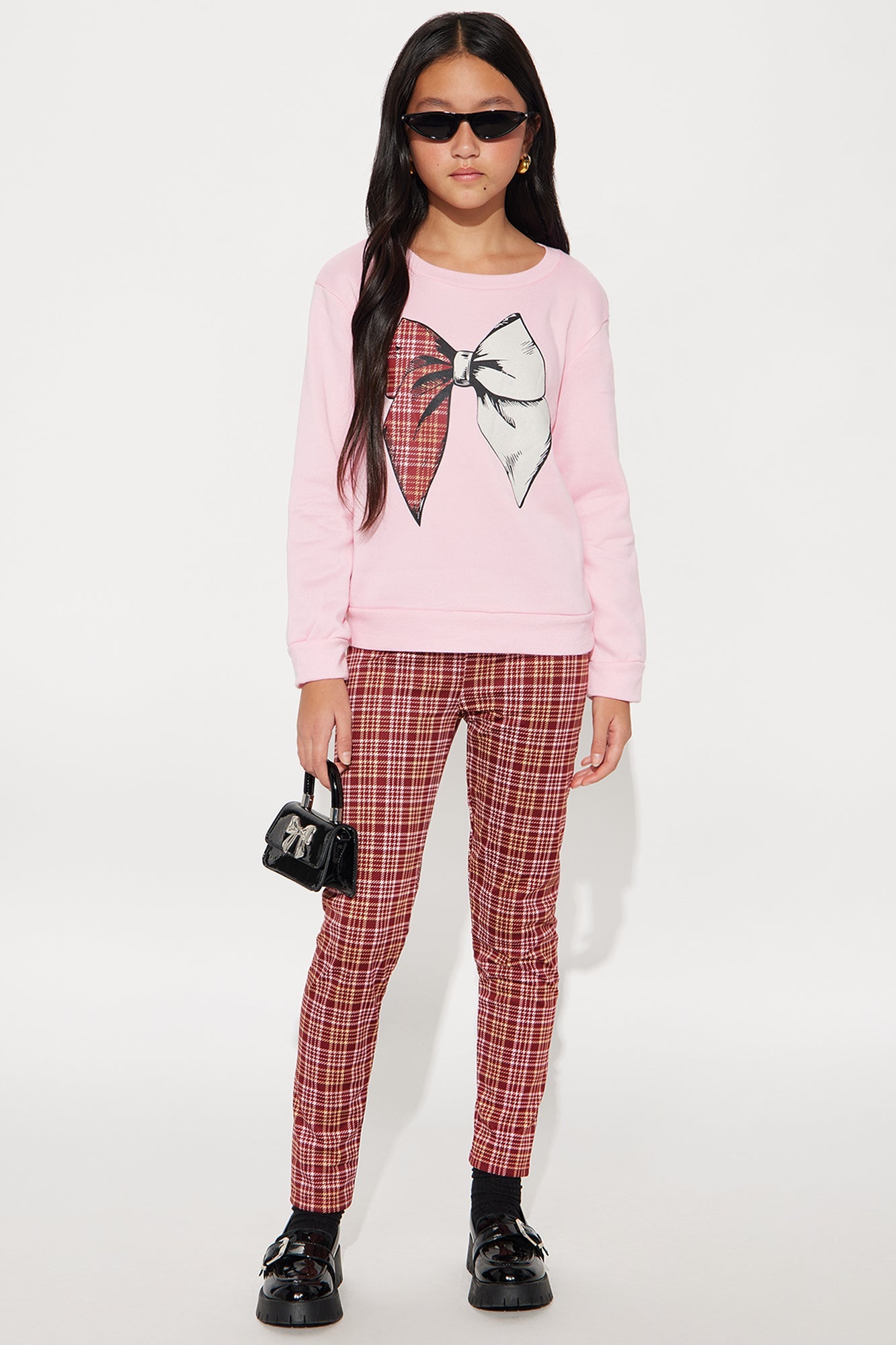 Mini Bows For Days Legging Set - Pink/combo