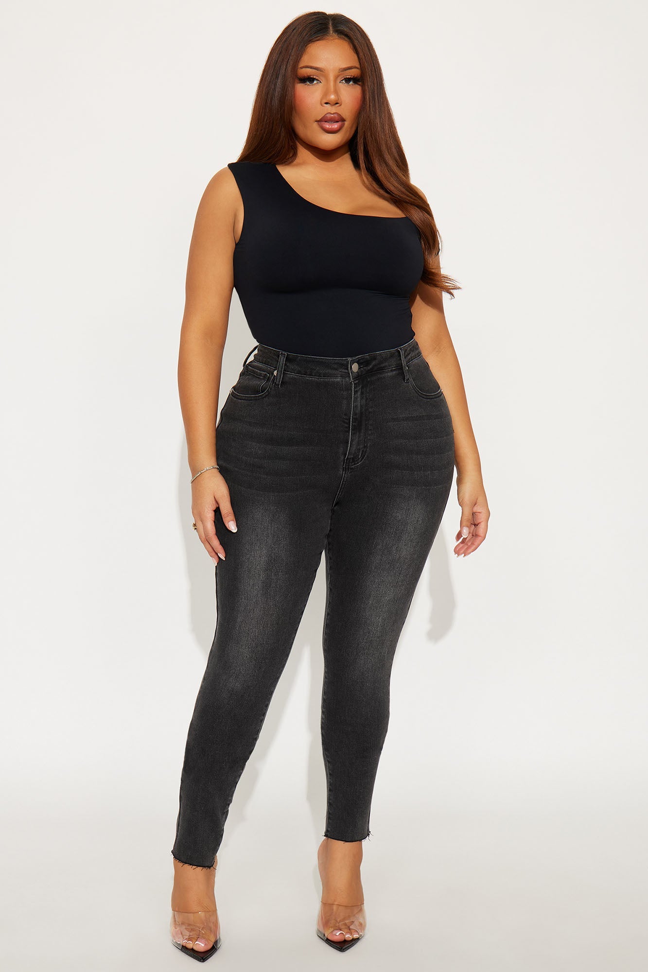 Tall In My Prime High Waist Skinny Jeans - Black
