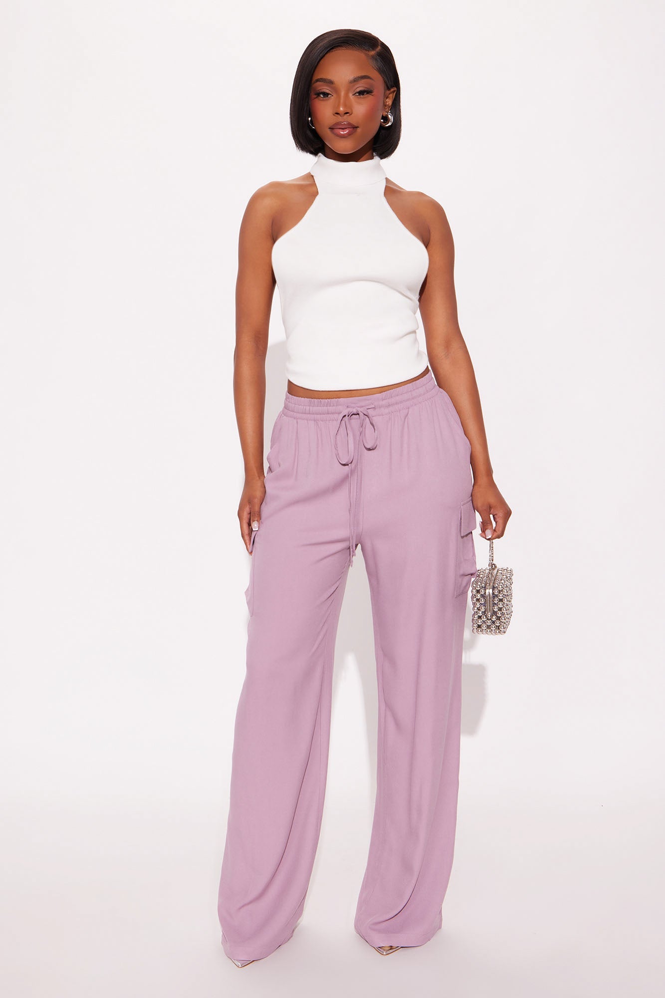 Camilla Wide Leg Cargo Pant - Orchid