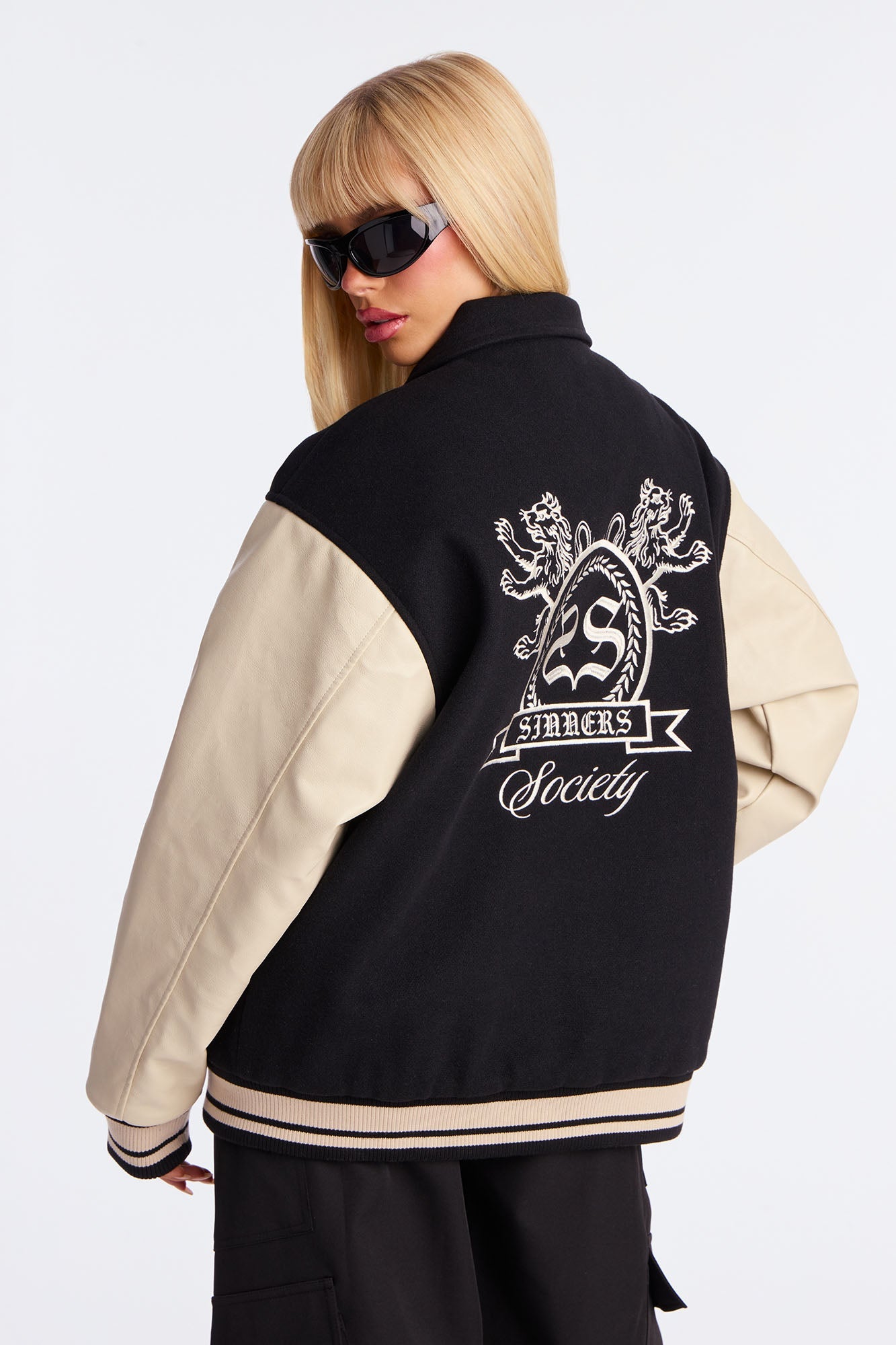 Sinner Society Varsity Jacket - Black/combo