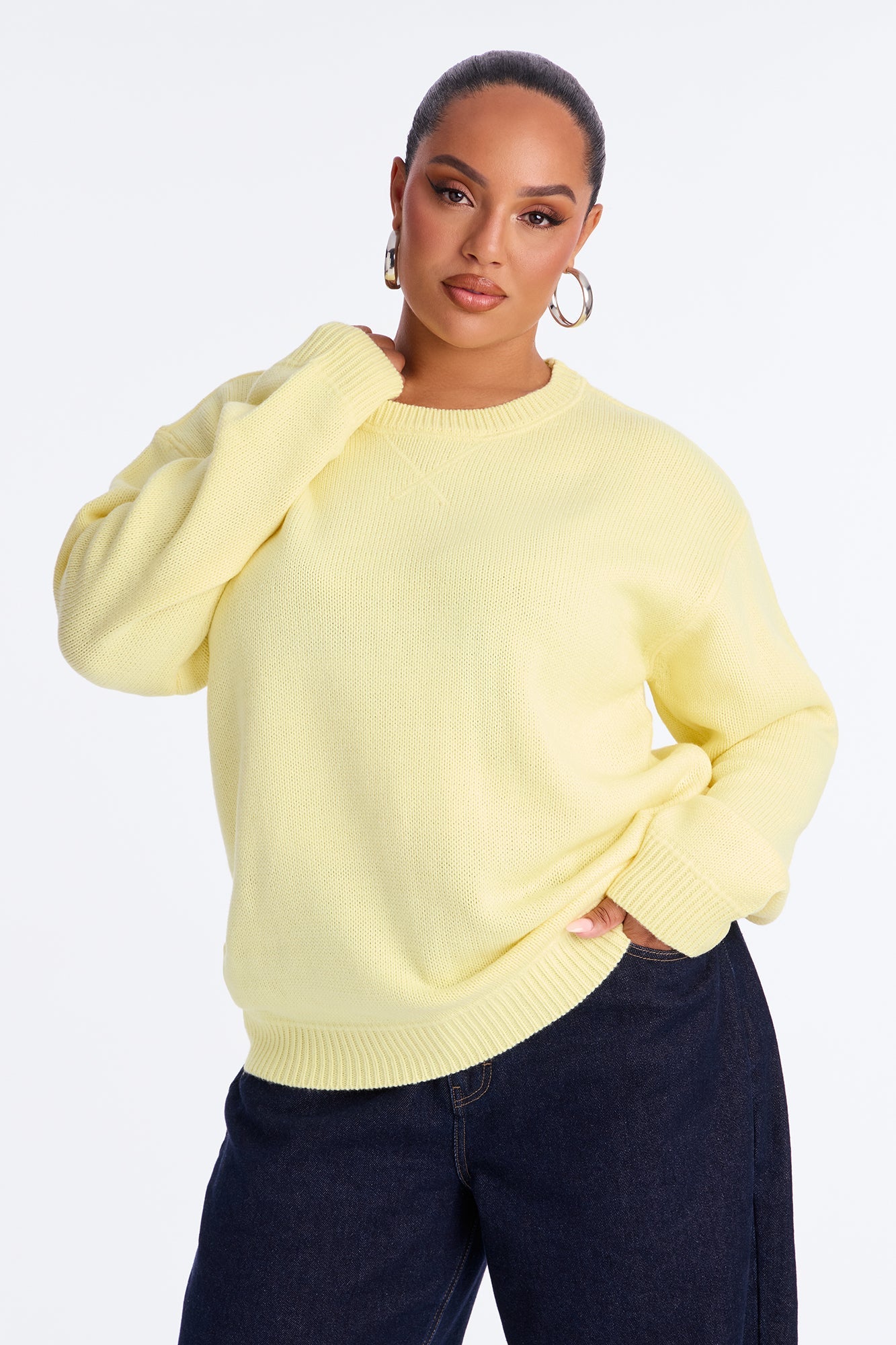 The Cozy Days Pullover Sweater - Butter Yellow