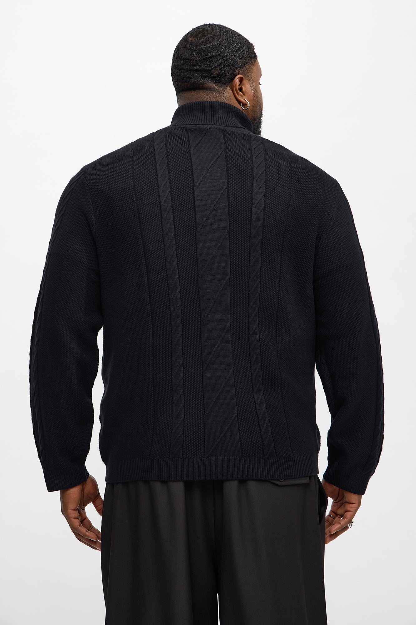 Twist Up Turtle Neck - Black